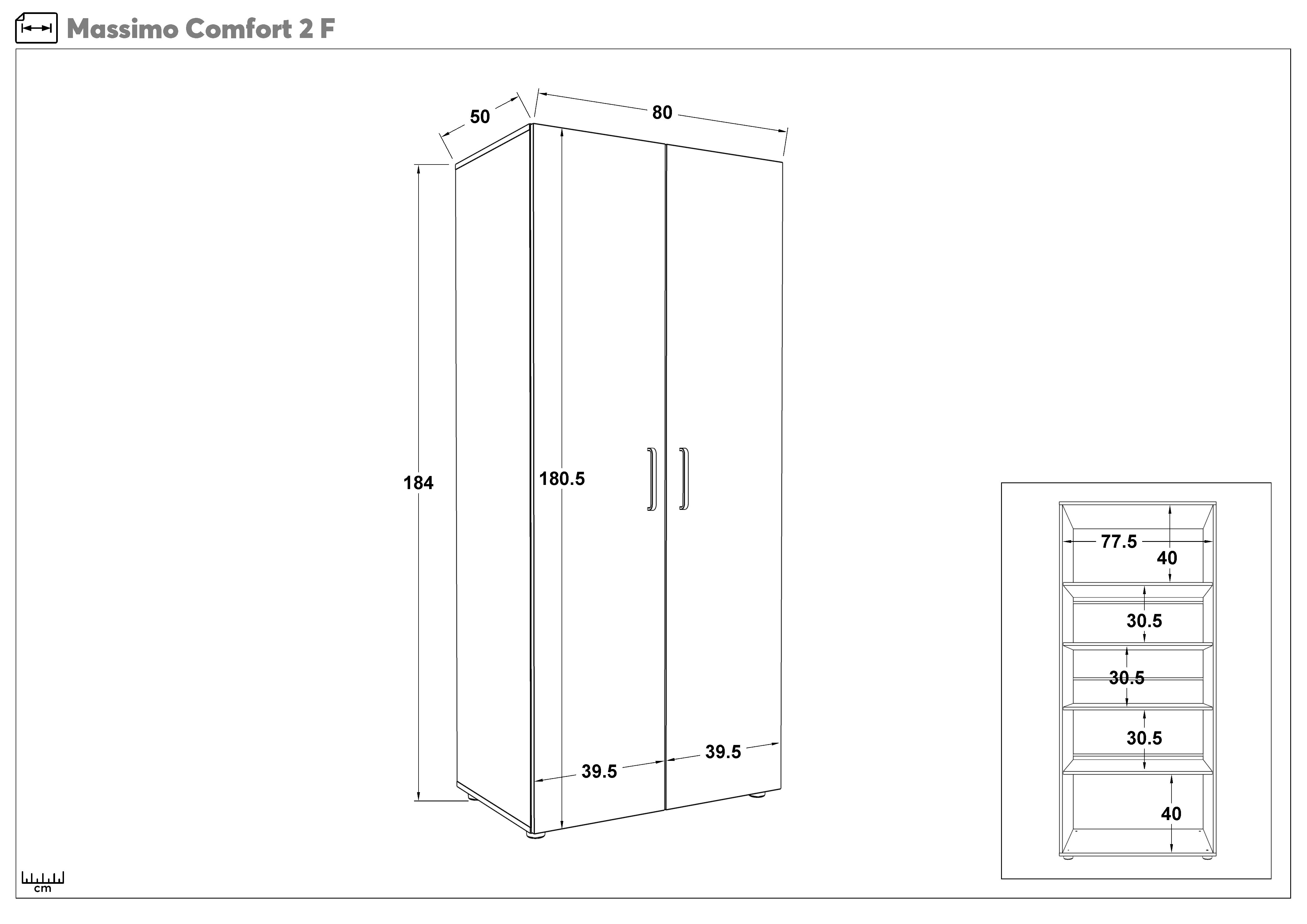 Dulap cu rafturi Masimo Comfort 2