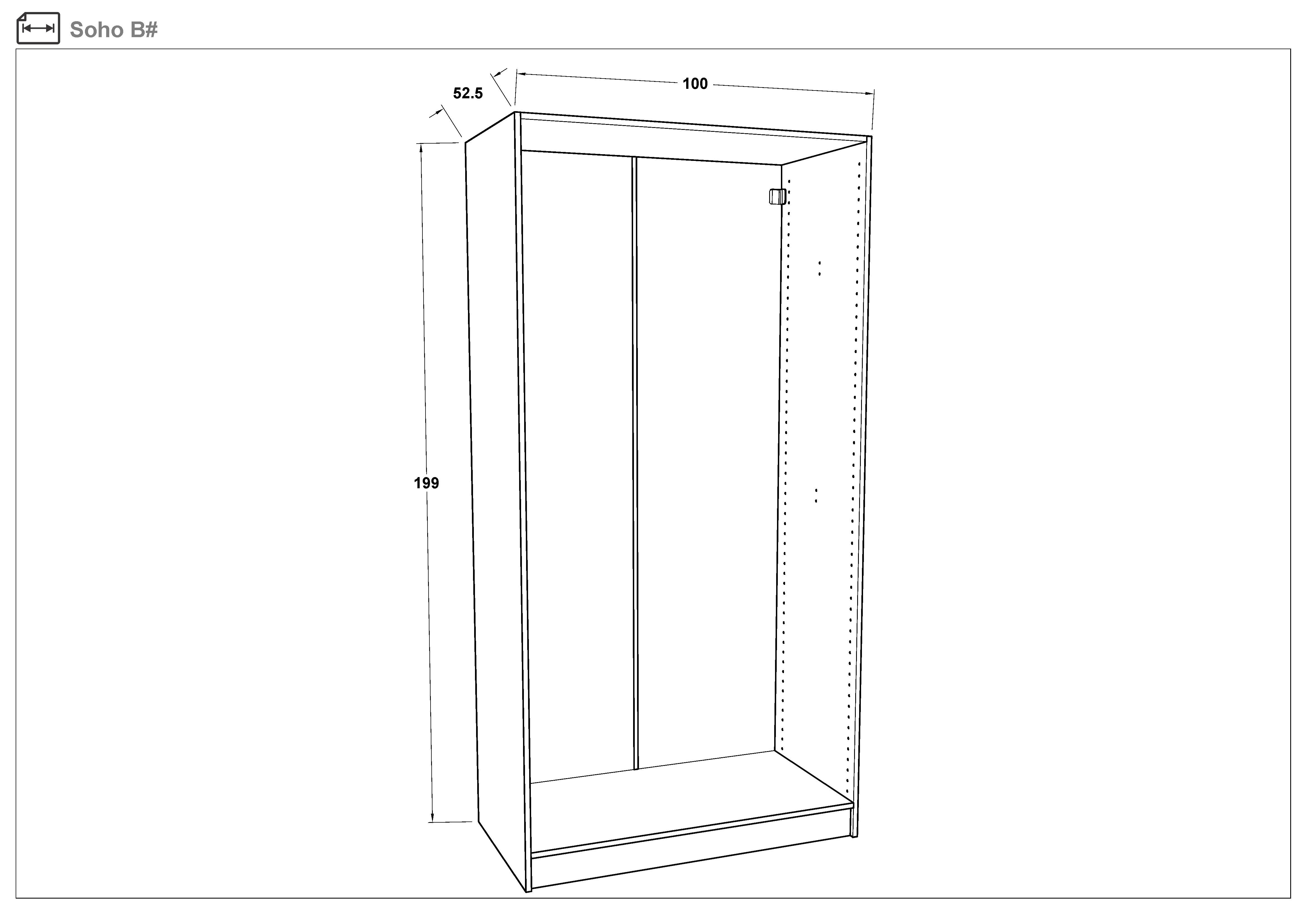 STORE SOL  Dulap modular cu usi glisante 200 сm Soho Slide 200 | Vellea Home