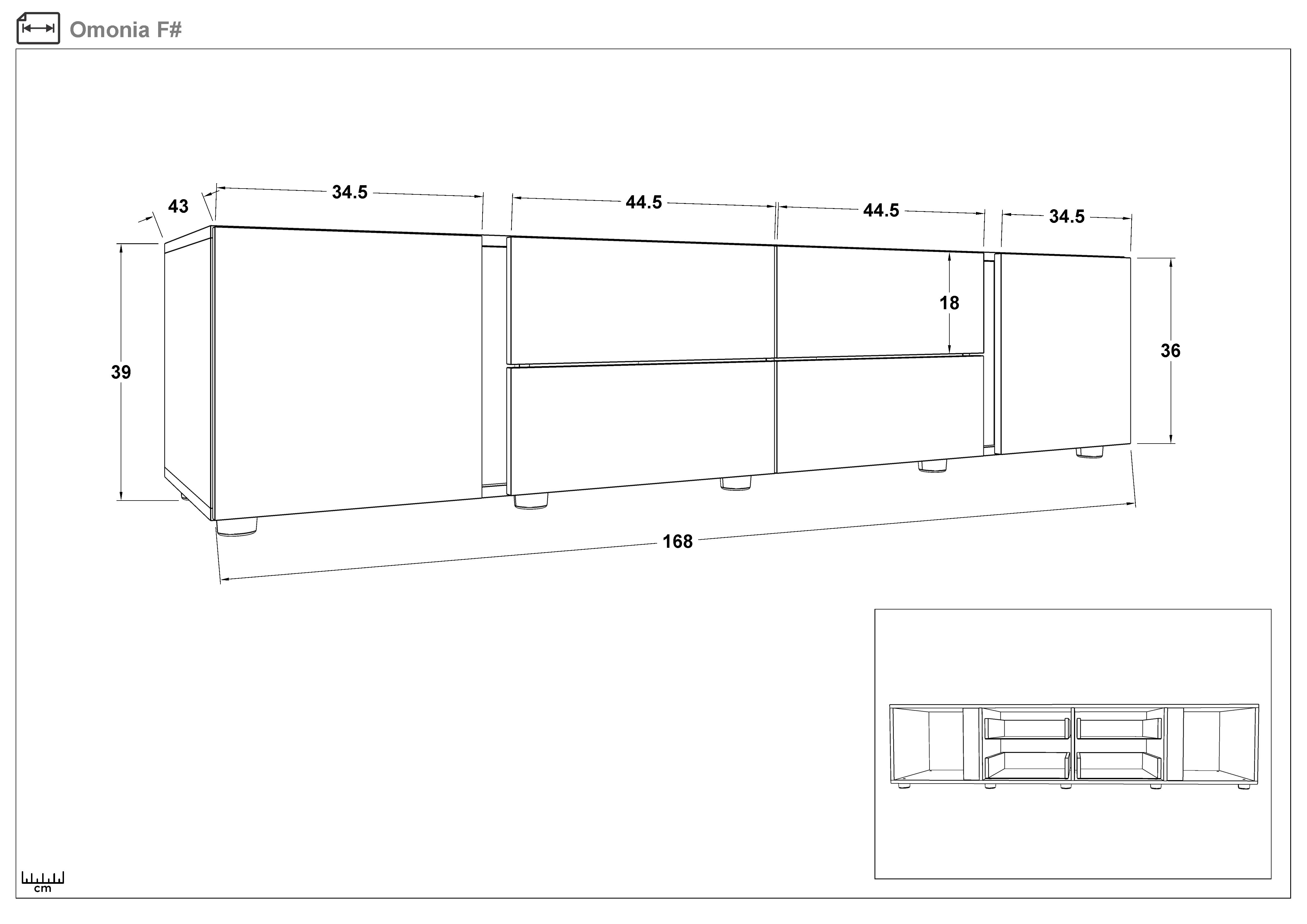 Coltar + Modul TV + Masuta de cafea Colectia Emily 2 pentru camera de zi
