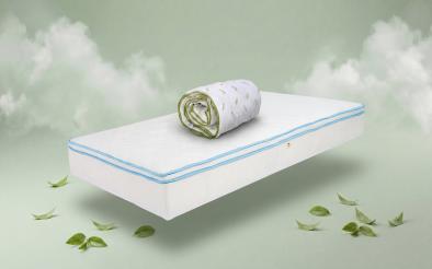 Set saltea 160/200 + pilota 200/220 Leo Pocket Memory + Green Tea Set saltea 160/200 + pilota 200/220