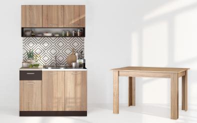 Set bucatarie si  masa dining Lora 5 Mini + Doni Set bucatarie si  masa dining