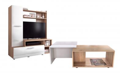 Set living Biblioteca Iva + Masuta de cafea Stefani Set living