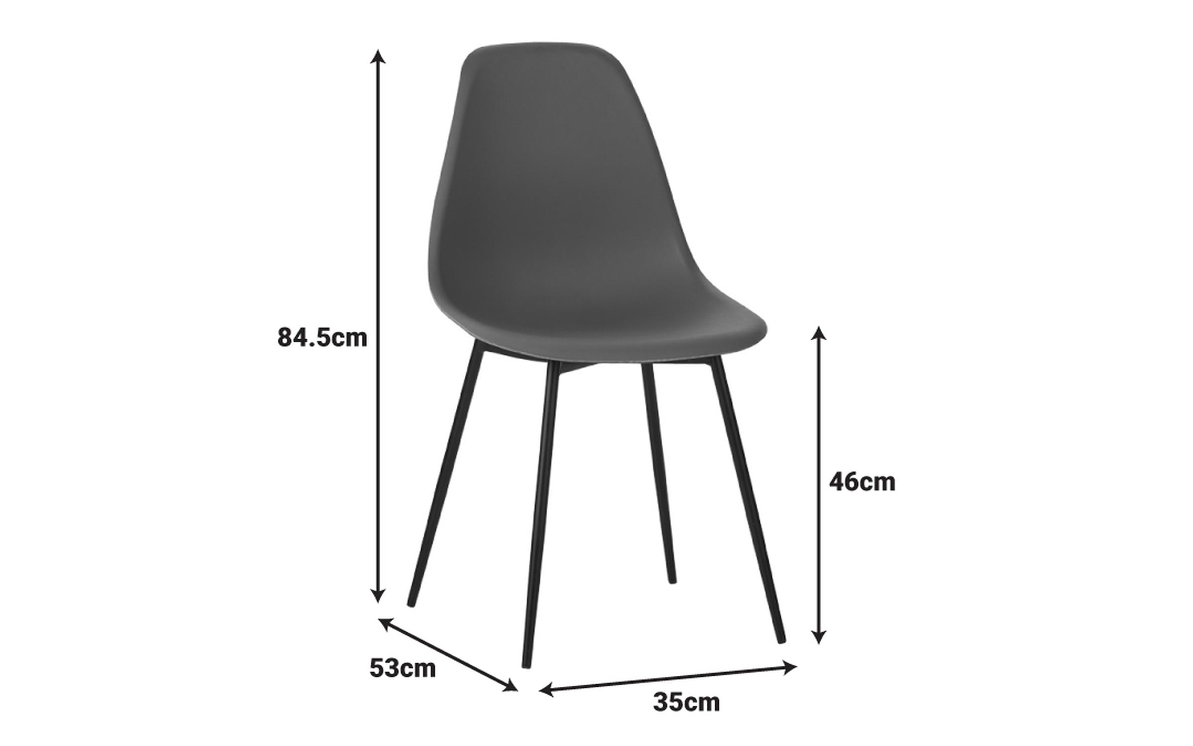 Scaun de masa Balen, alb + negru  2