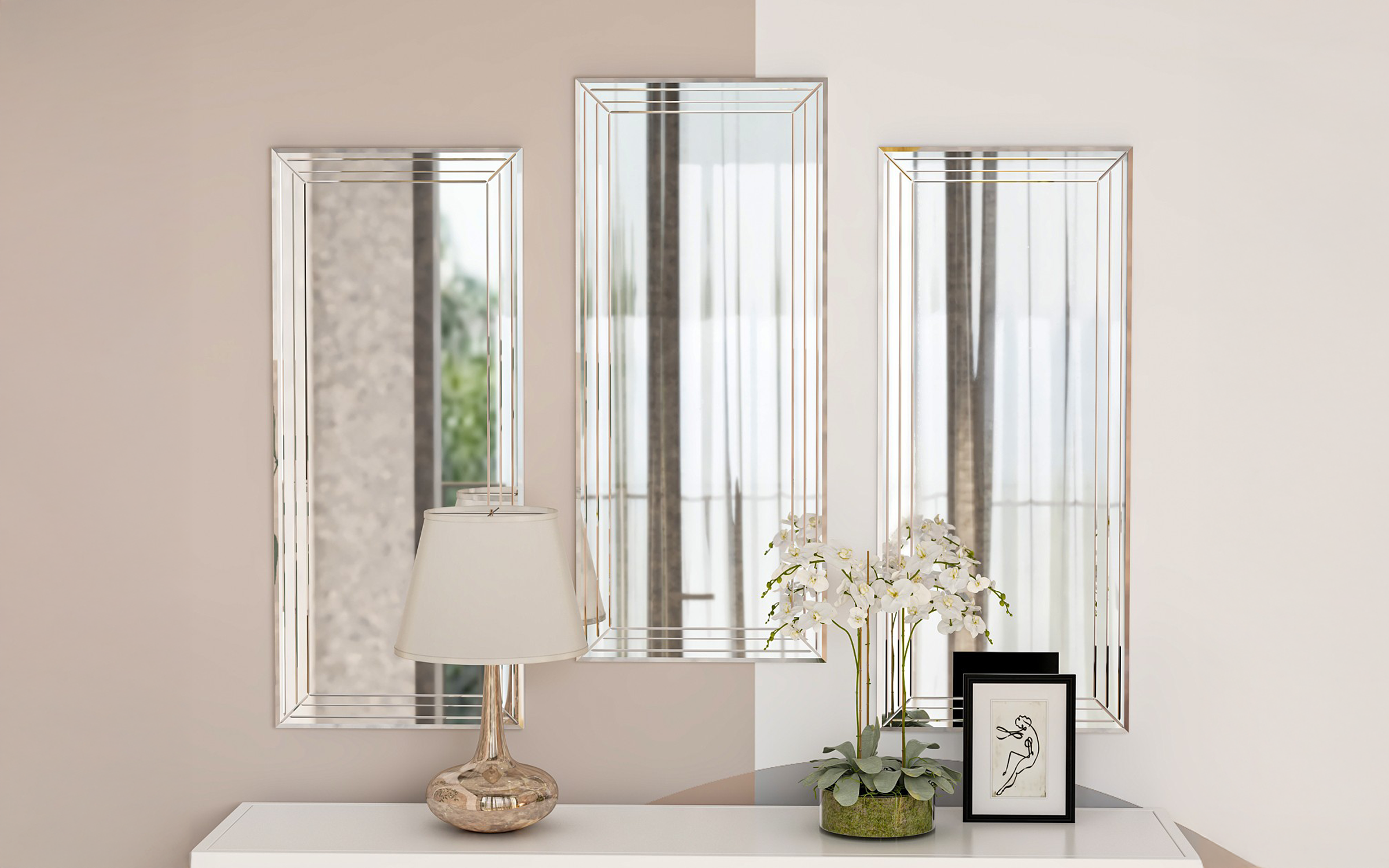 Set oglinzi - 3 buc. Mini Neom, transparent  2