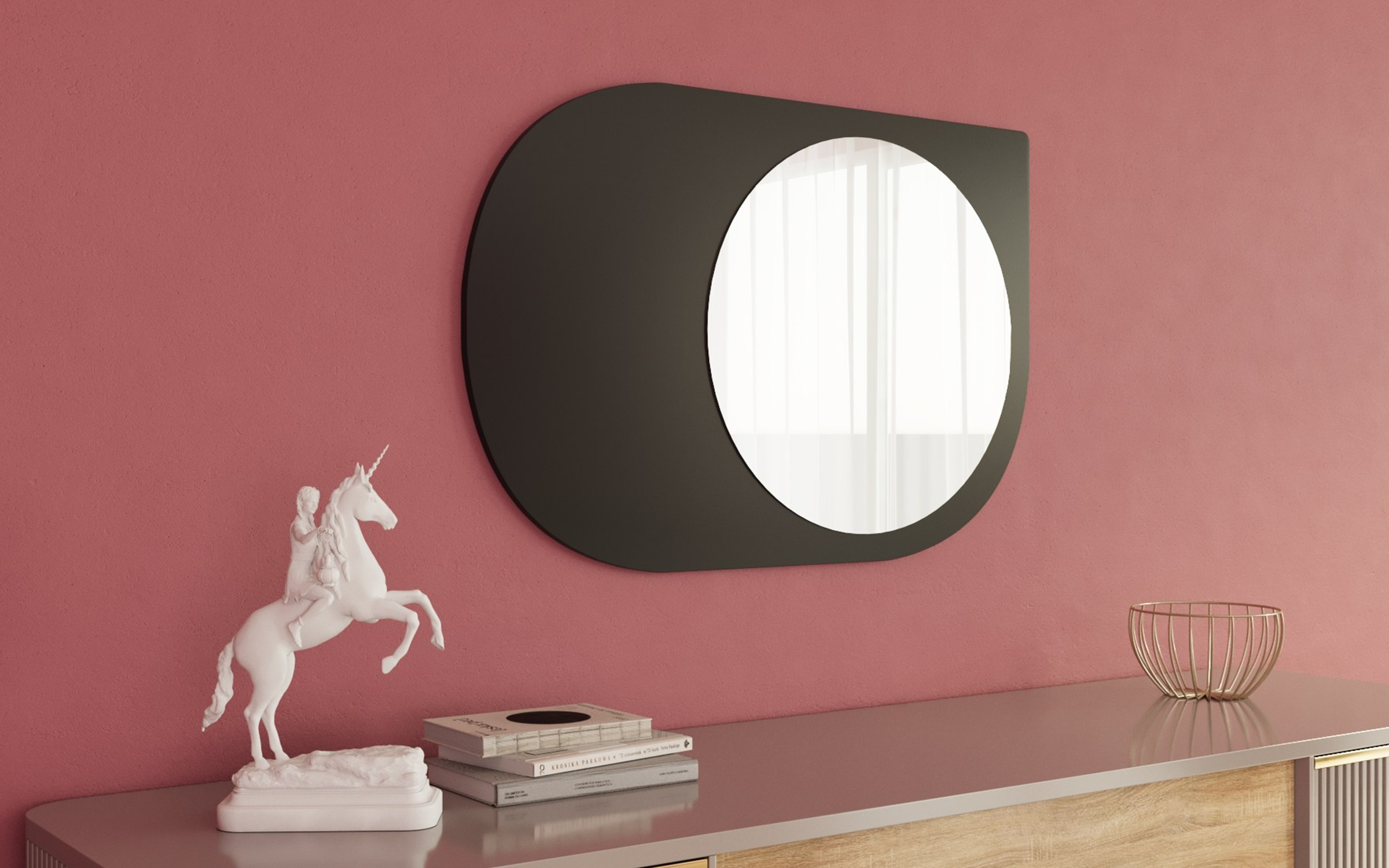 Oglinda 60/90 cm Pubble, negru  2