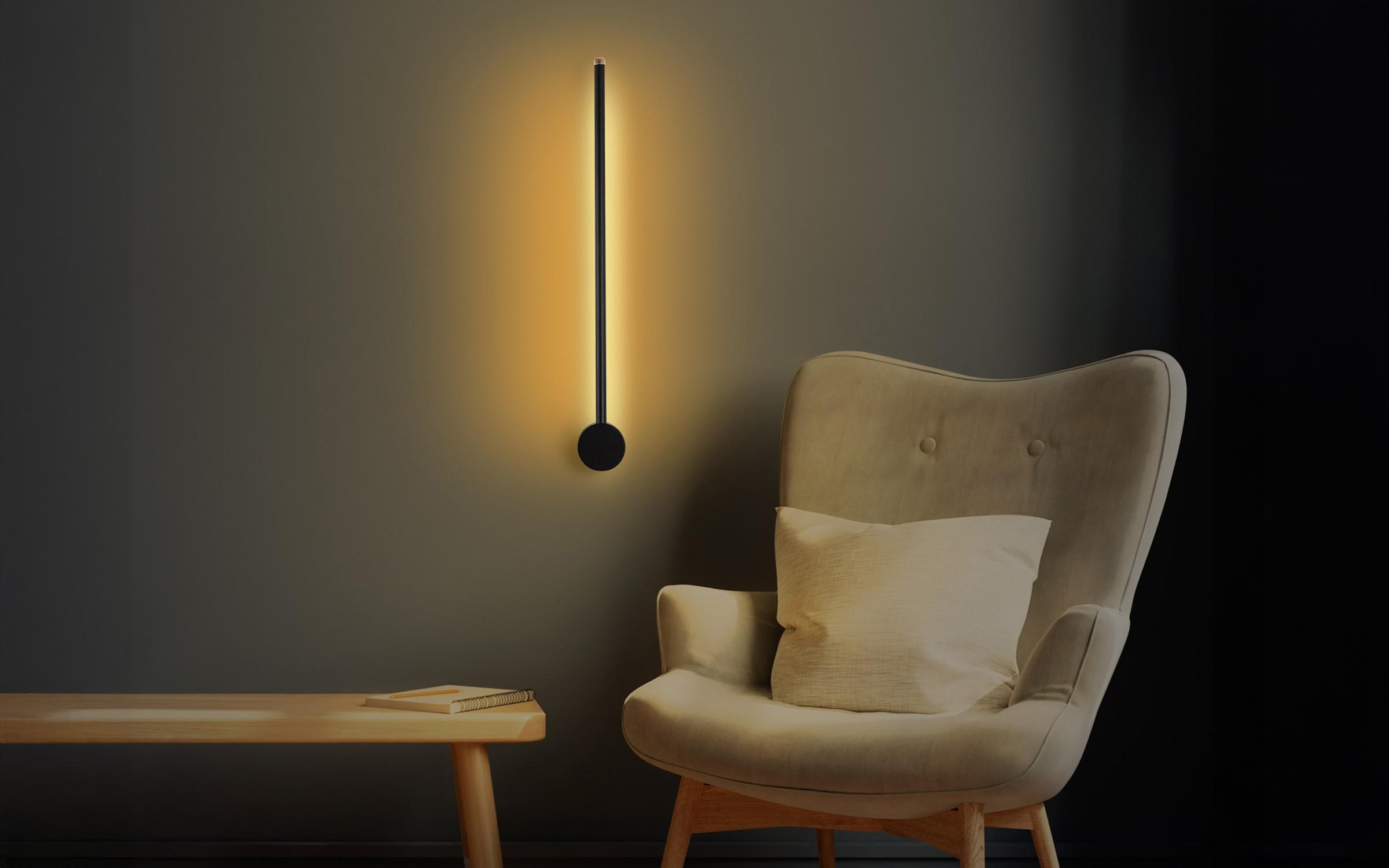 Lampa de perete Sword, negru  2