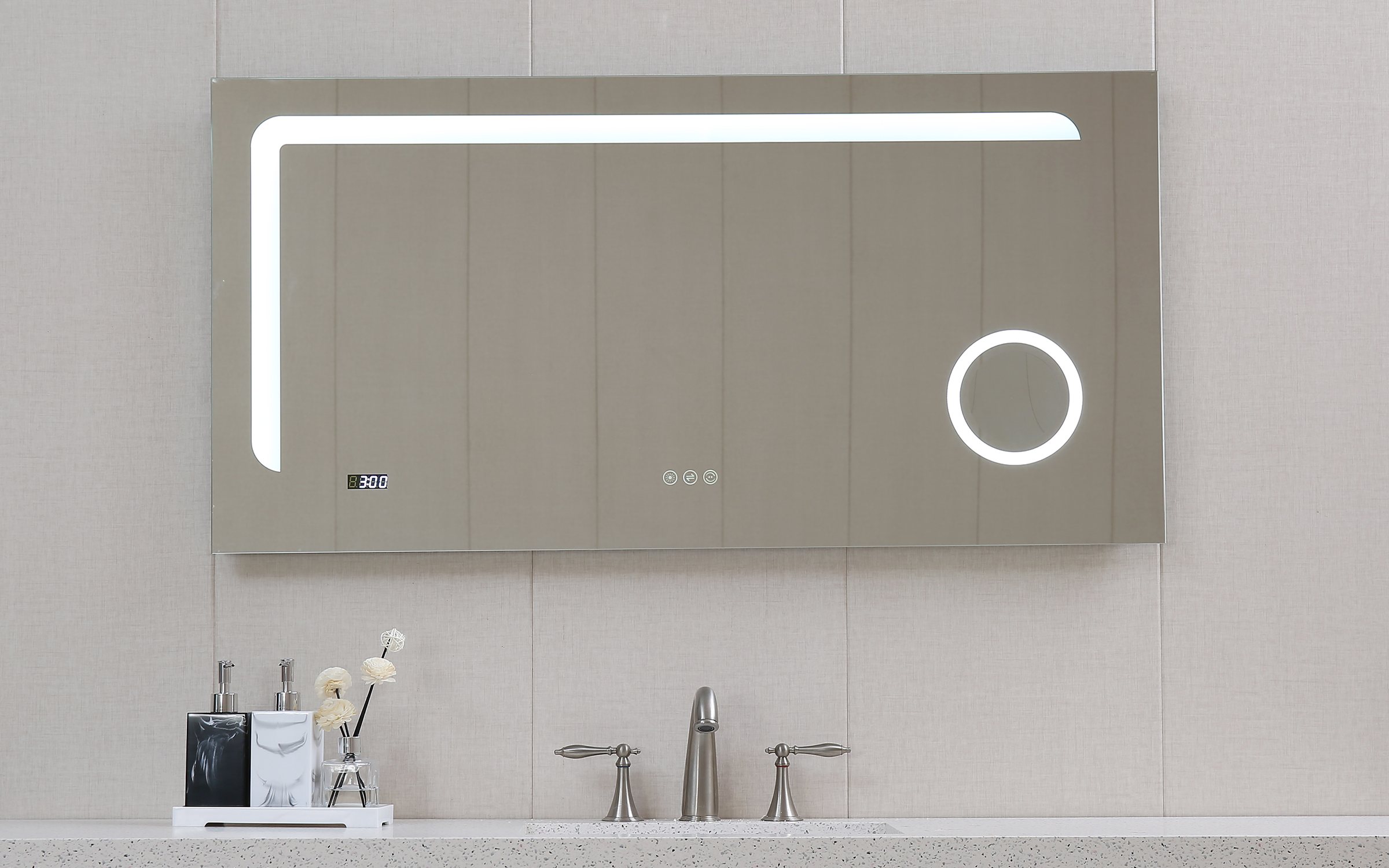ICL 1810 Oglinda pentru baie cu iluminare LED, 120/60 cm  1