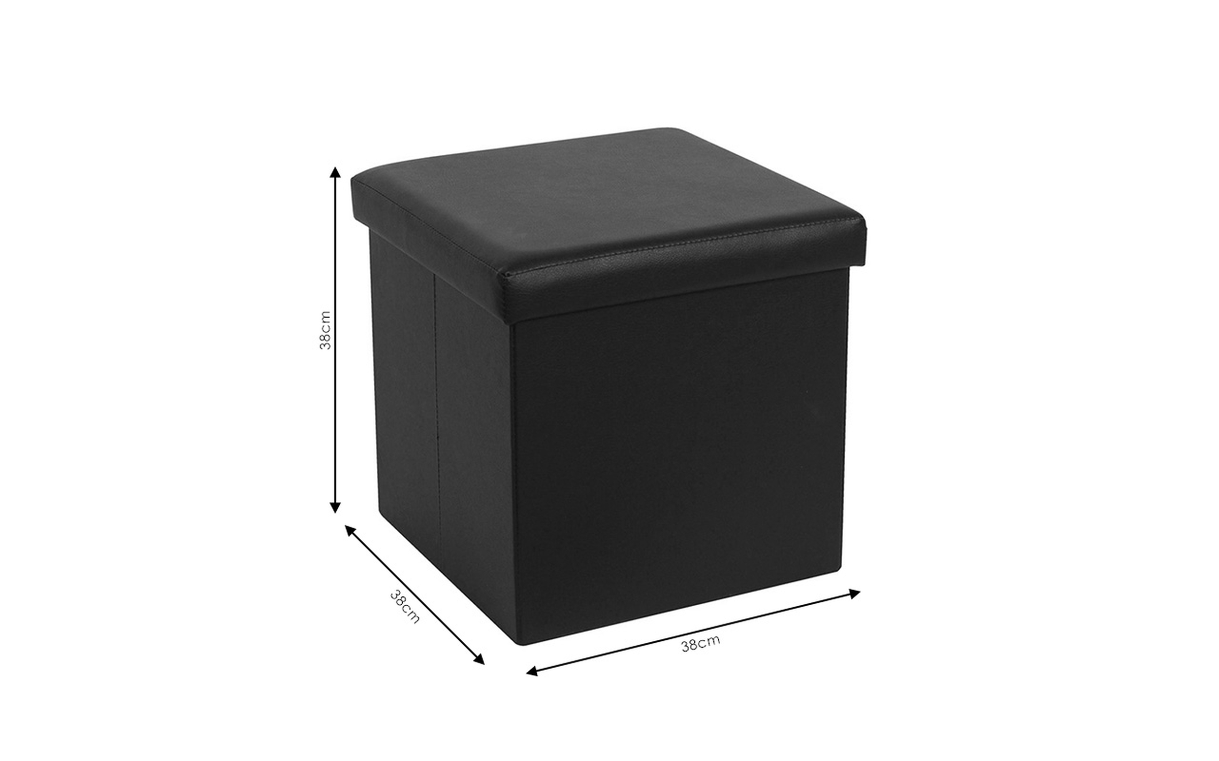 Taburet Cristal, negru  2
