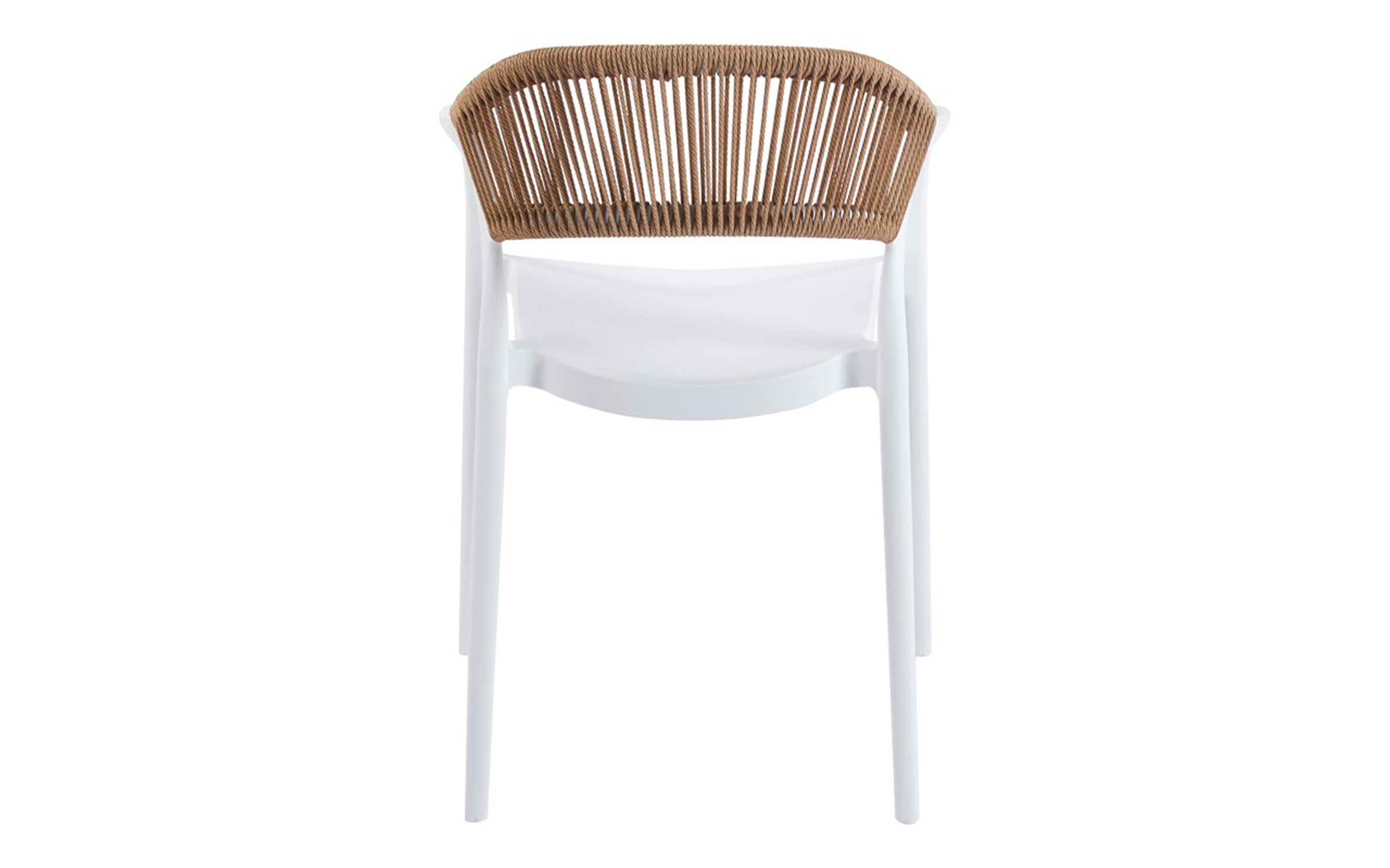 Scaun de gradina Ankara, alb + natural  7