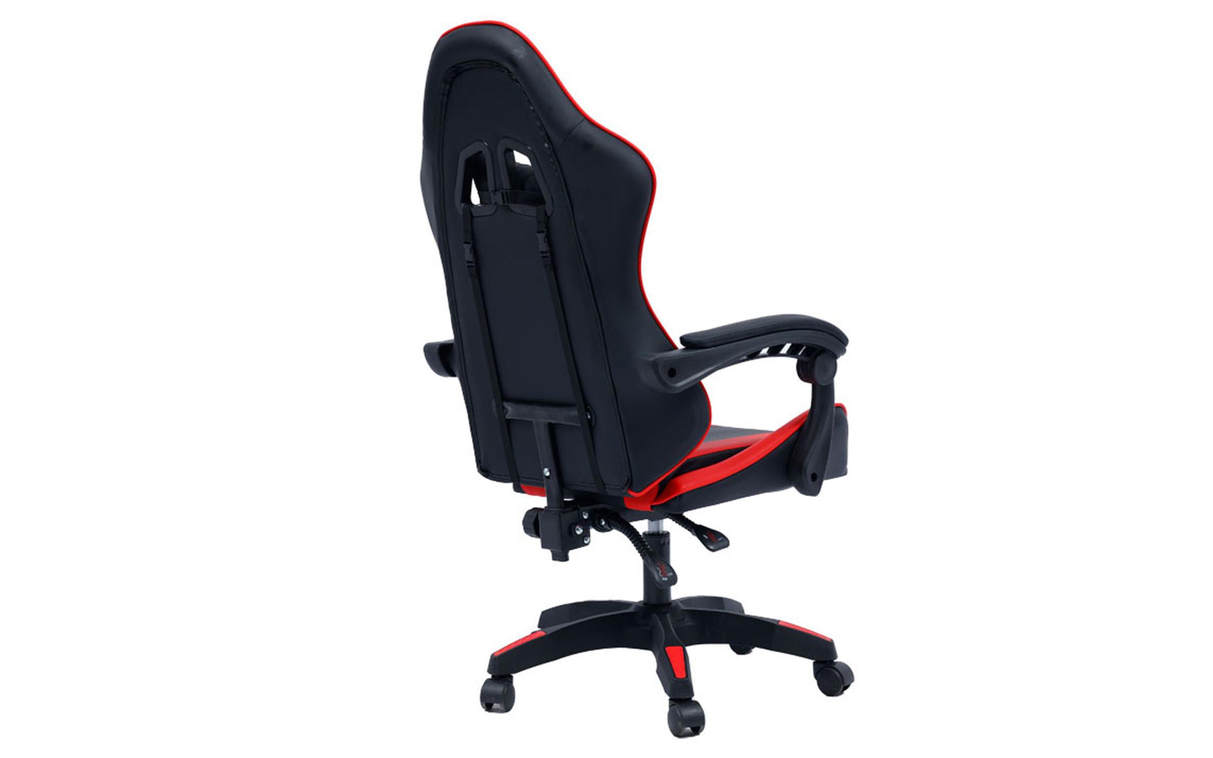 Scaun gaming Elbo, negru + rosu  2