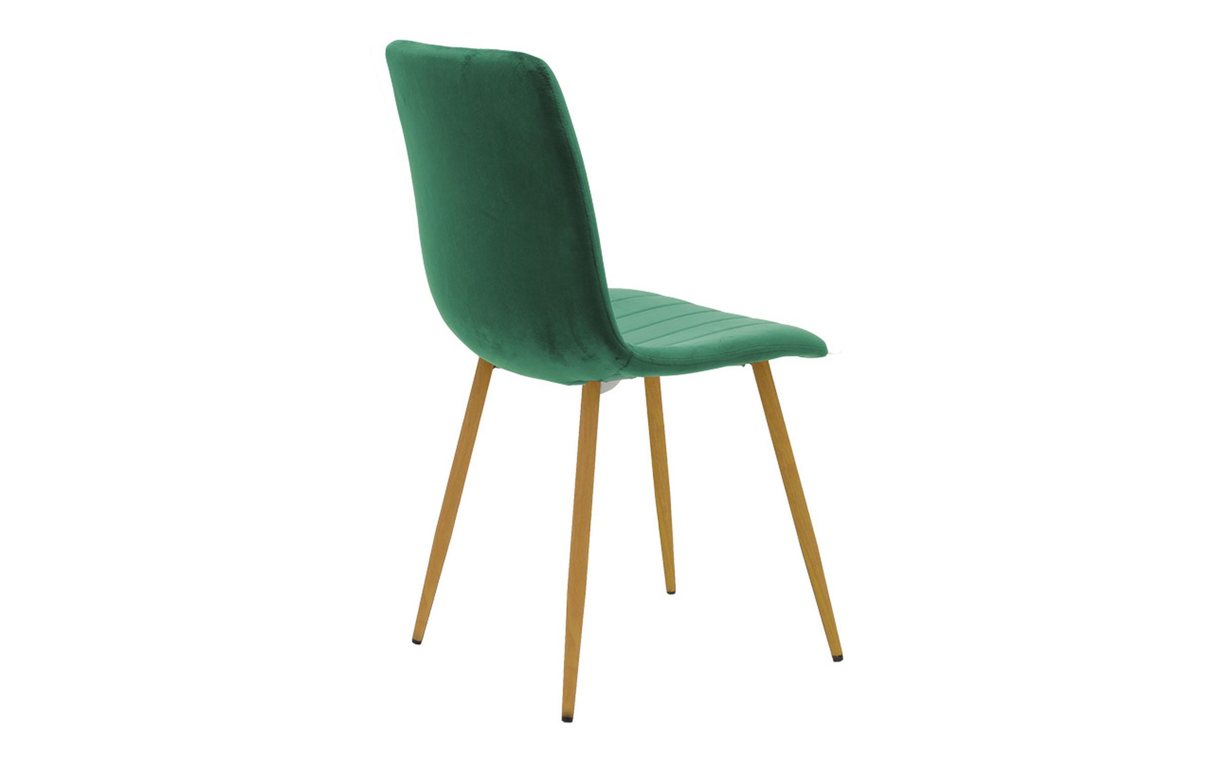 Scaun de masa Nor, verde + natural  5