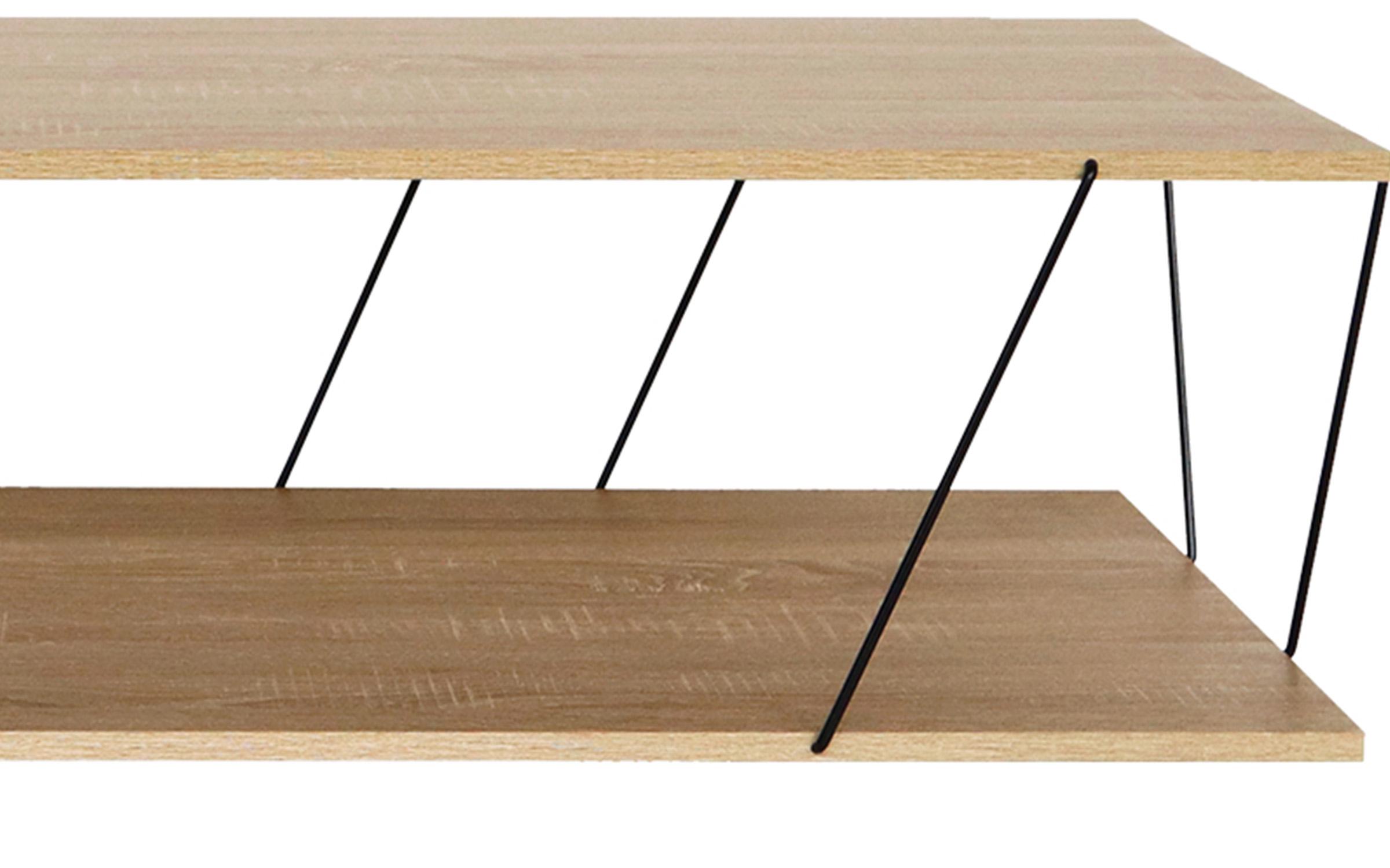 Masuta de cafea Tars, stejar + negru  4
