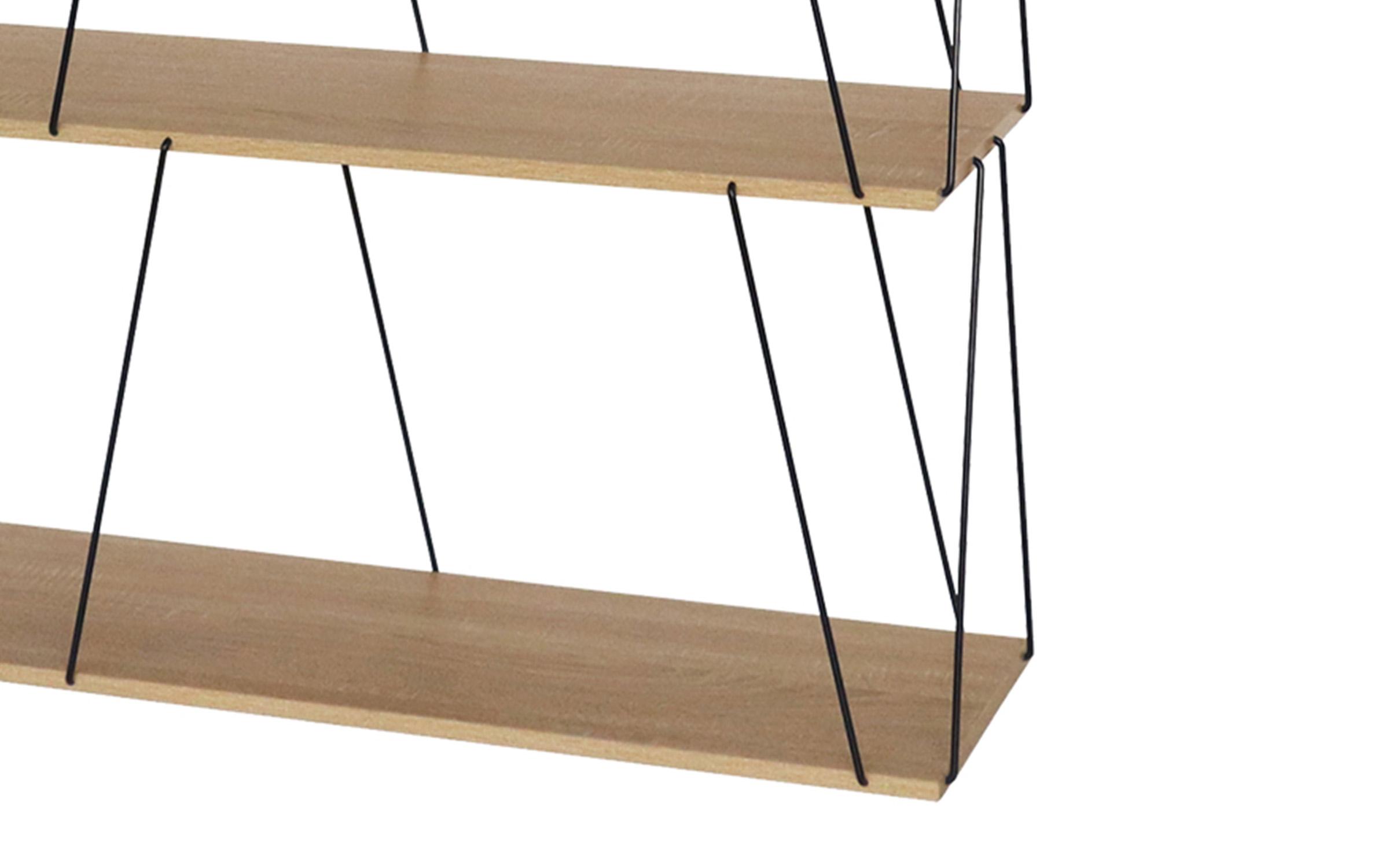 Masa consola Tars 120, stejar + negru  4