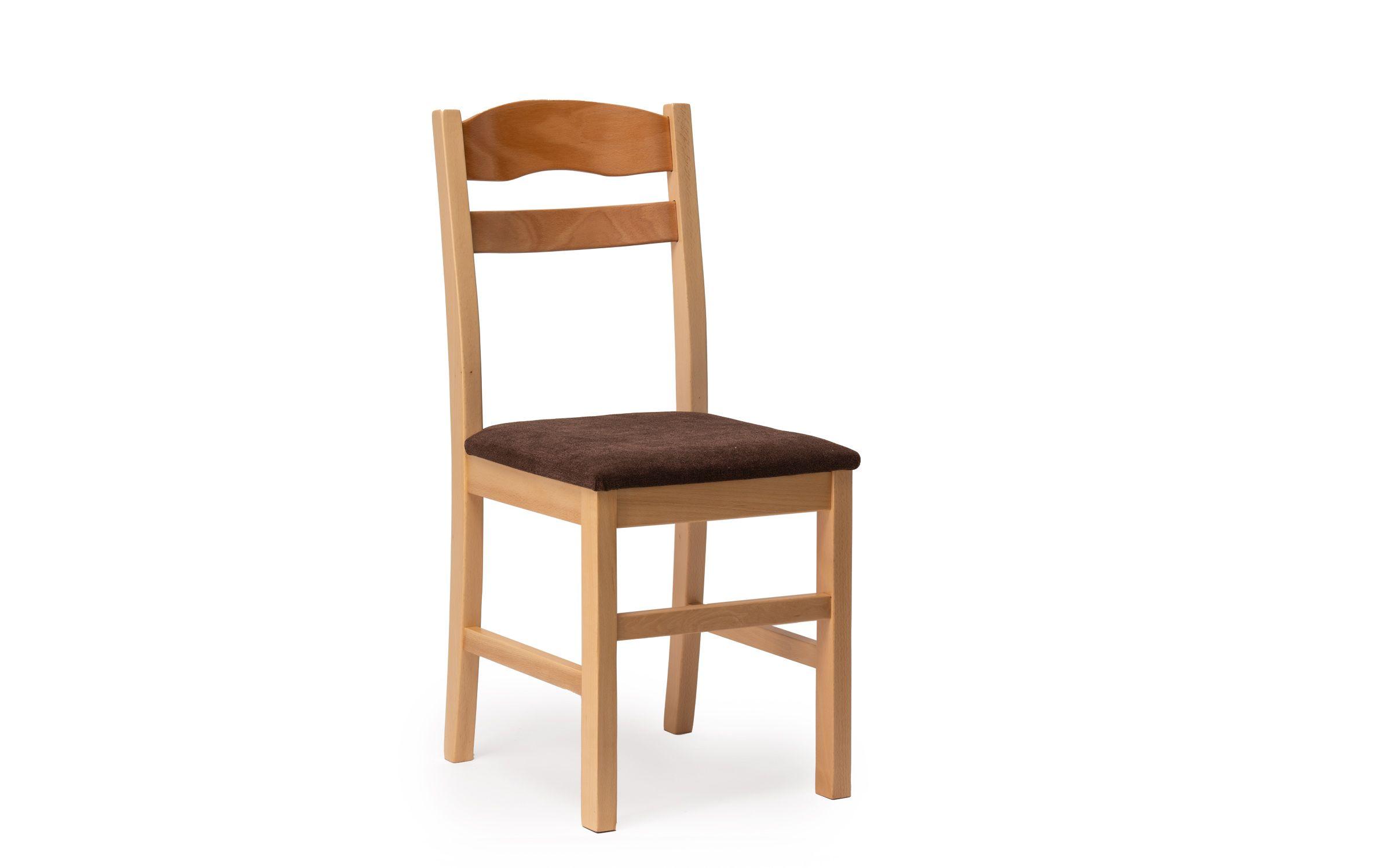 Scaun de masa Sando, natural cu sezut maro  4