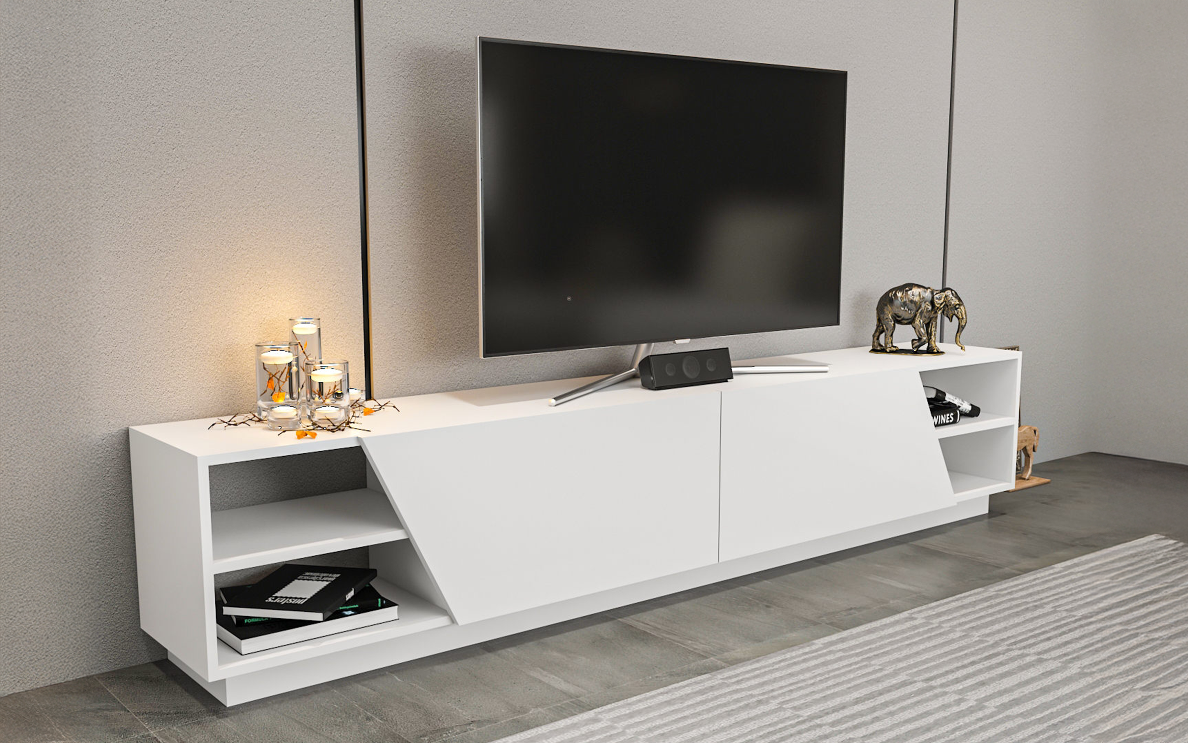 Modul TV Rodos, alb  3