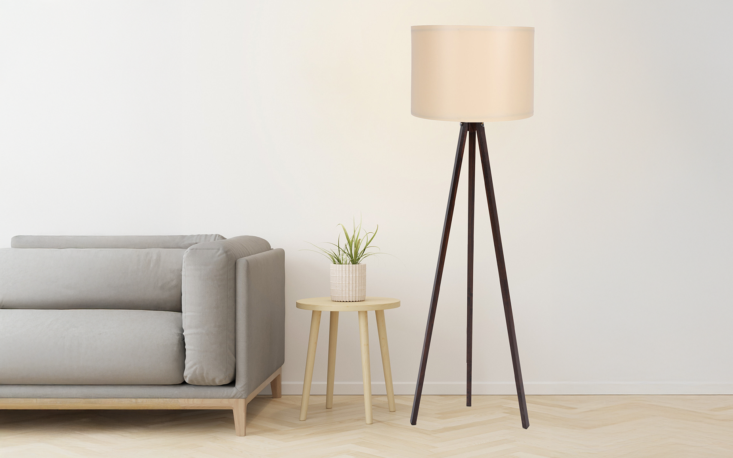 Tip bec: 1xE27/max 40W Lampa de podea, crem  2