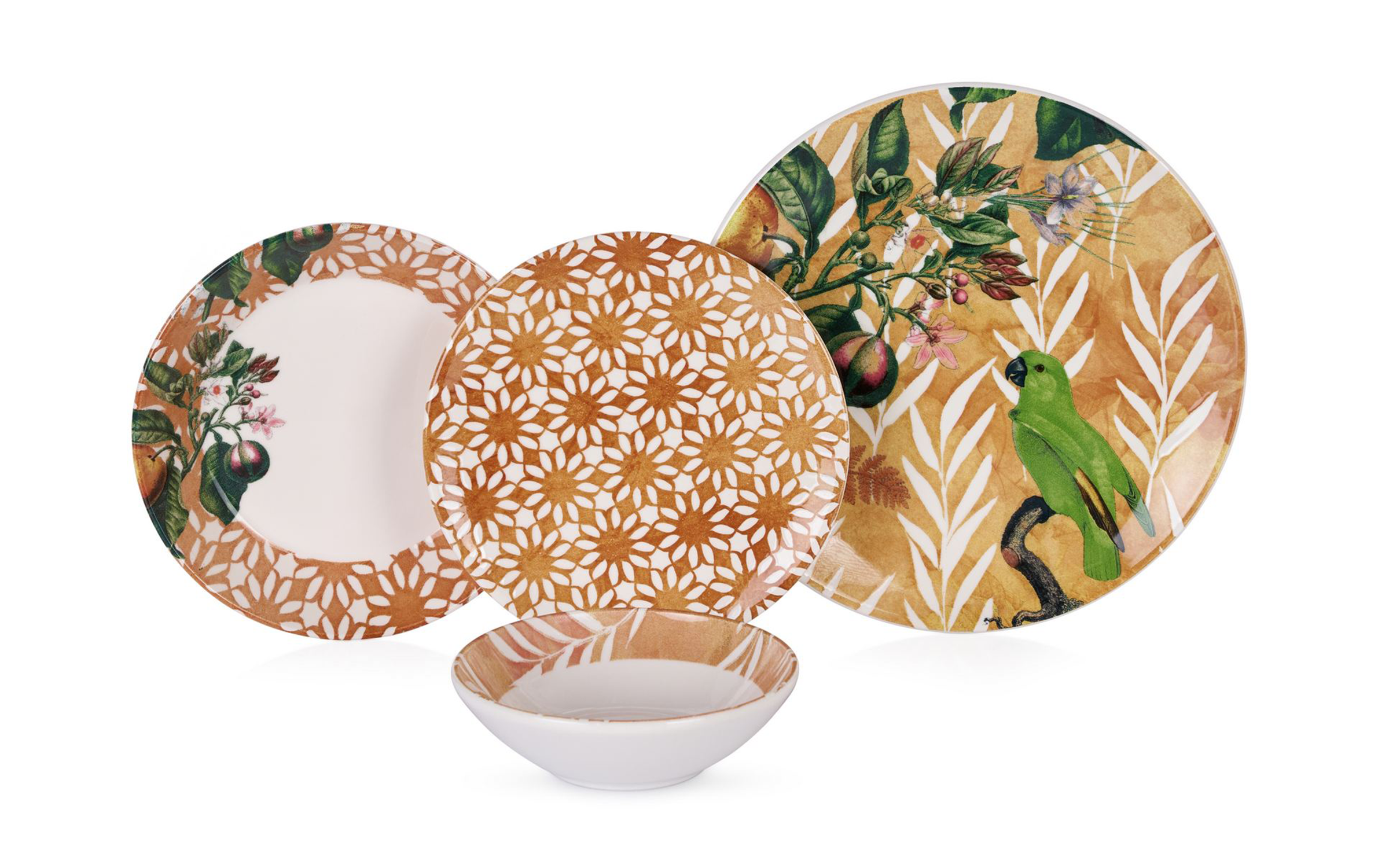 Serviciu de masa 24 piese Birdy - Orange, multicolor  3