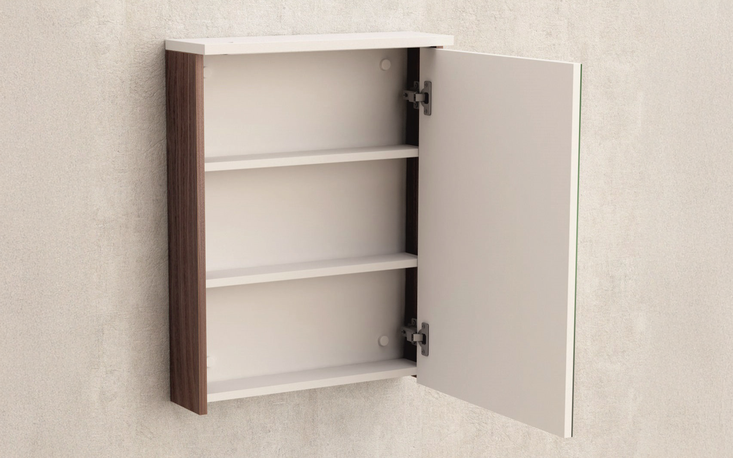 Dulap PVC pentru baie cu oglinda ICMC5018-70, natural  2
