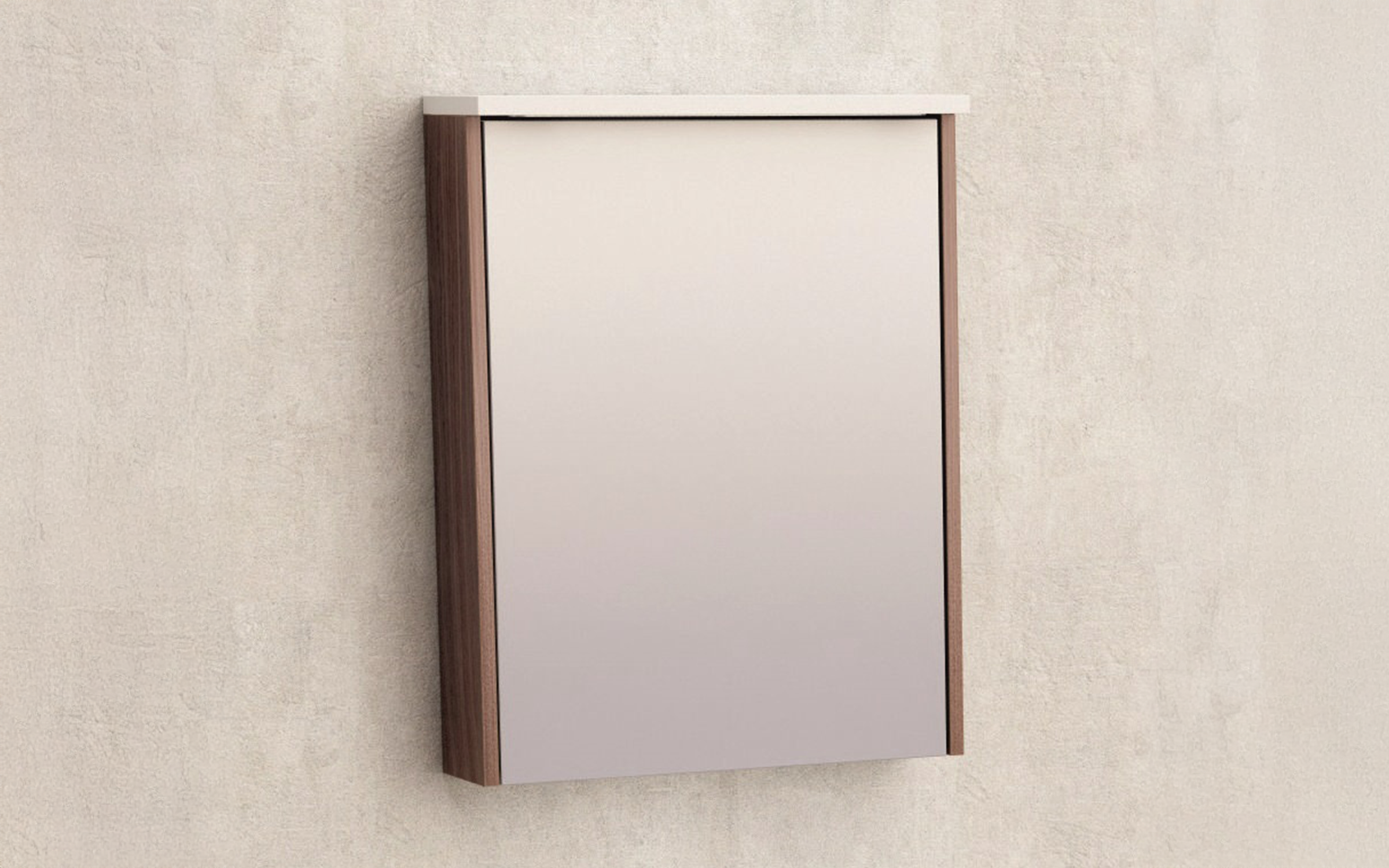 Dulap PVC pentru baie cu oglinda ICMC5018-70, natural  1