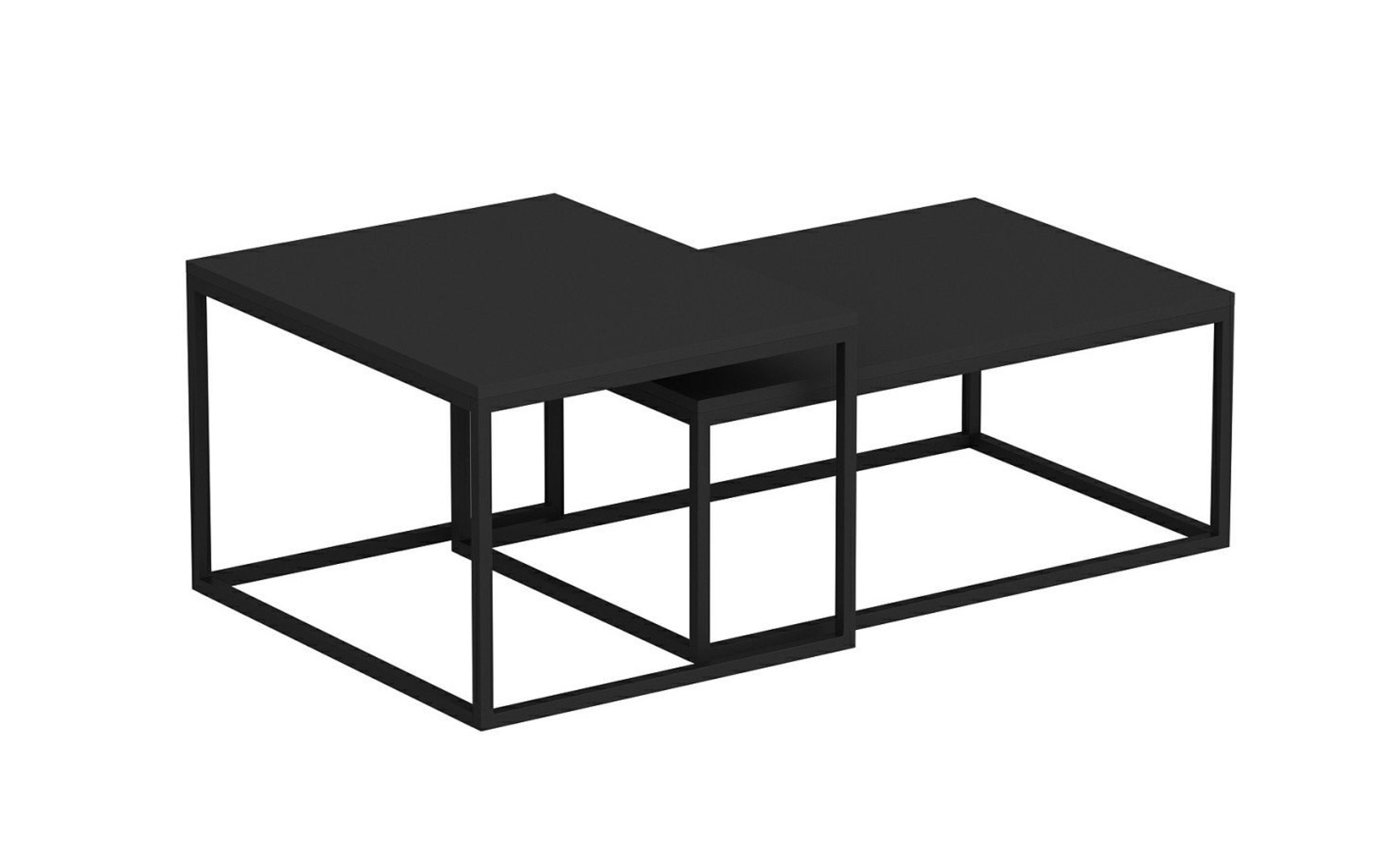 Set masute de cafea Nidra, negru  4