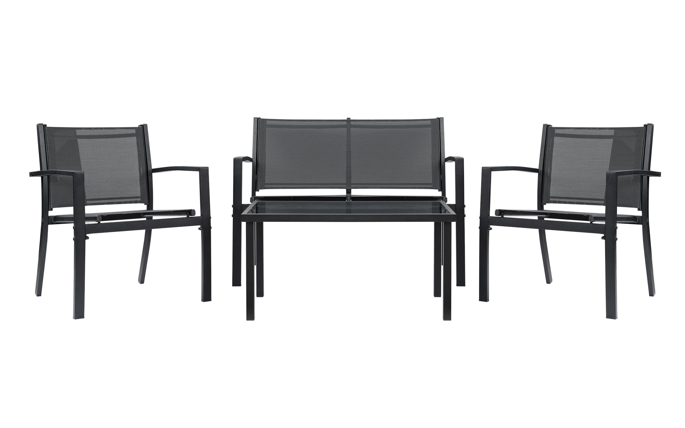 Set masa + scaune Parker, negru  1