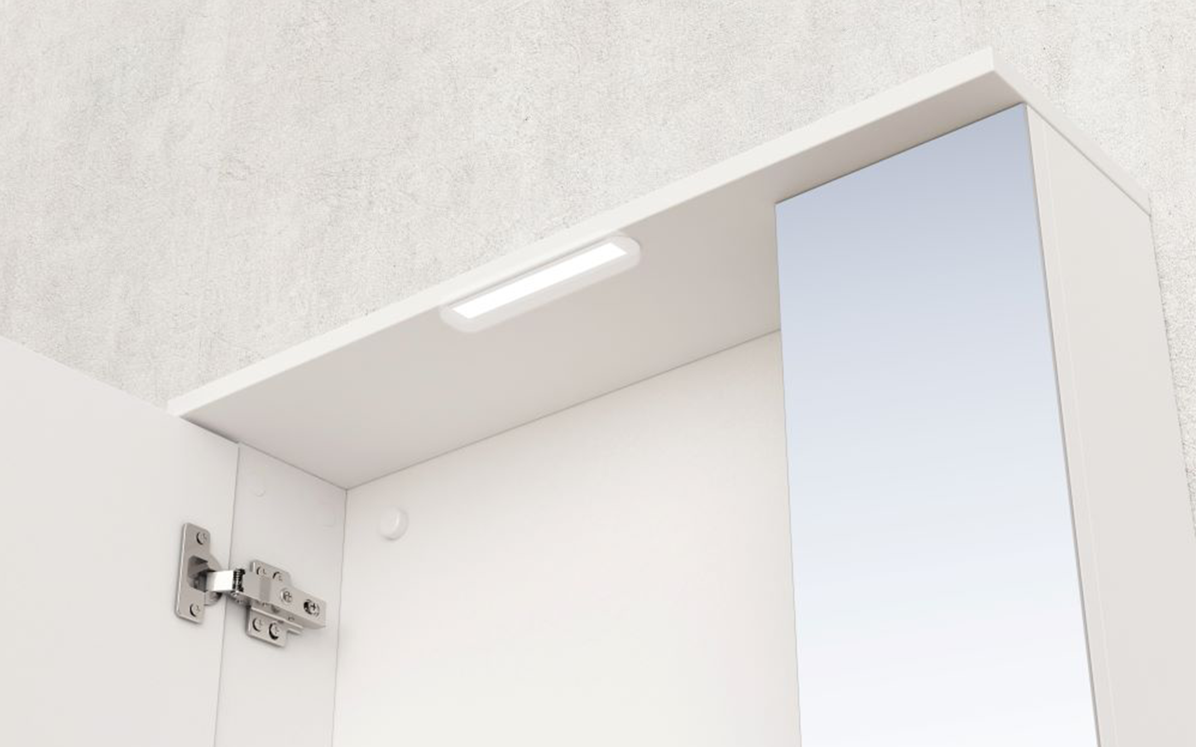 Dulap PVC pentru baie cu oglinda ICMC6017-70, alb  3