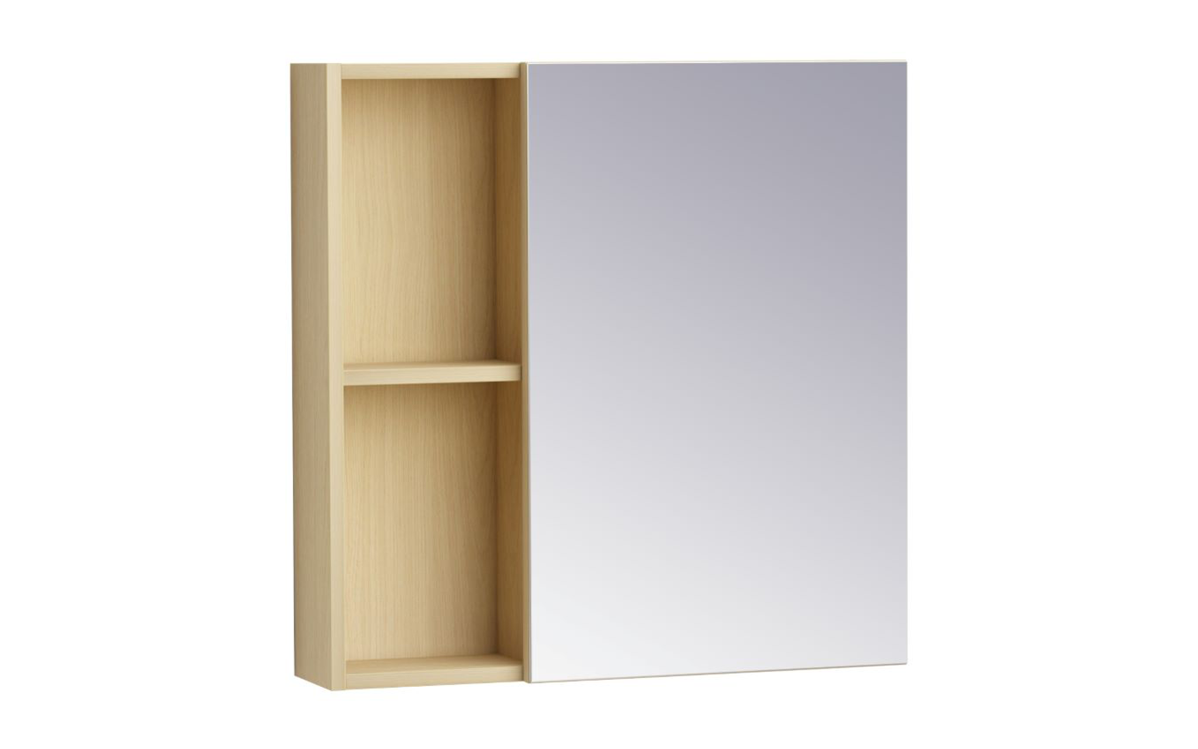 Dulap PVC pentru baie cu oglinda ICMC6060-085, natural  1