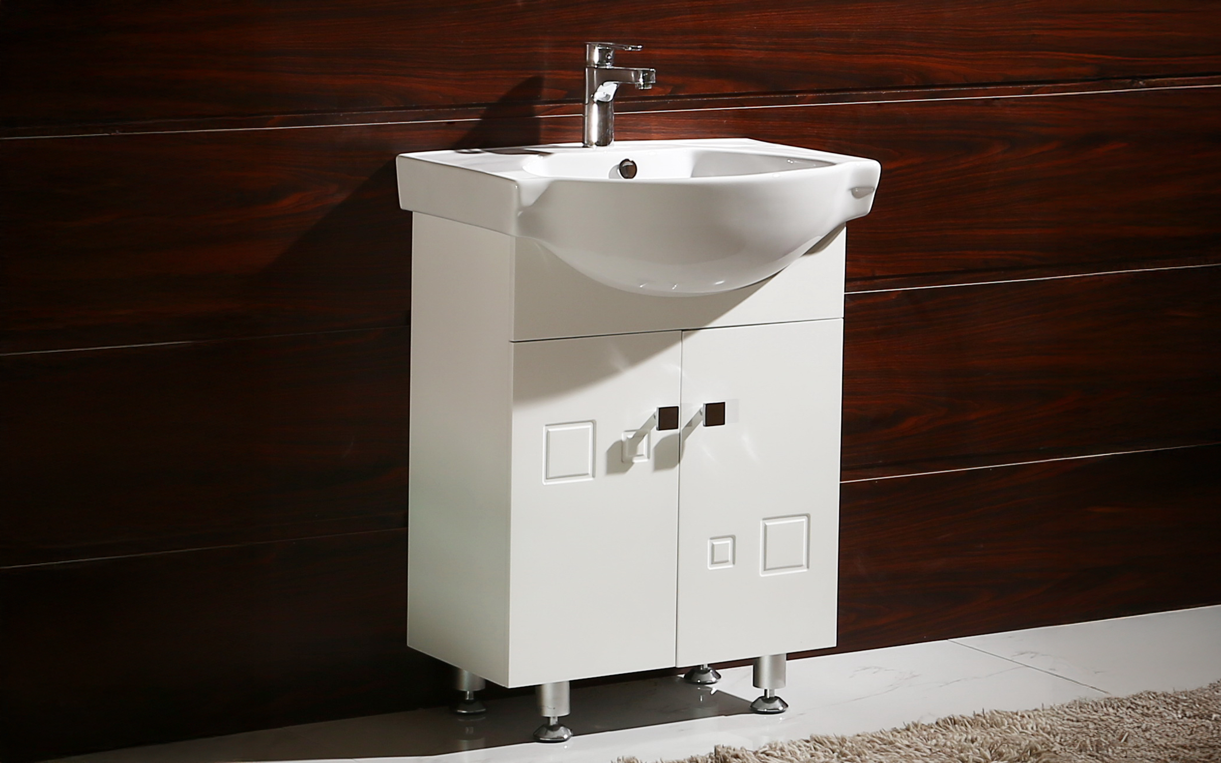 Dulap PVC pentru baie cu chiuveta ICP6080, alb  1