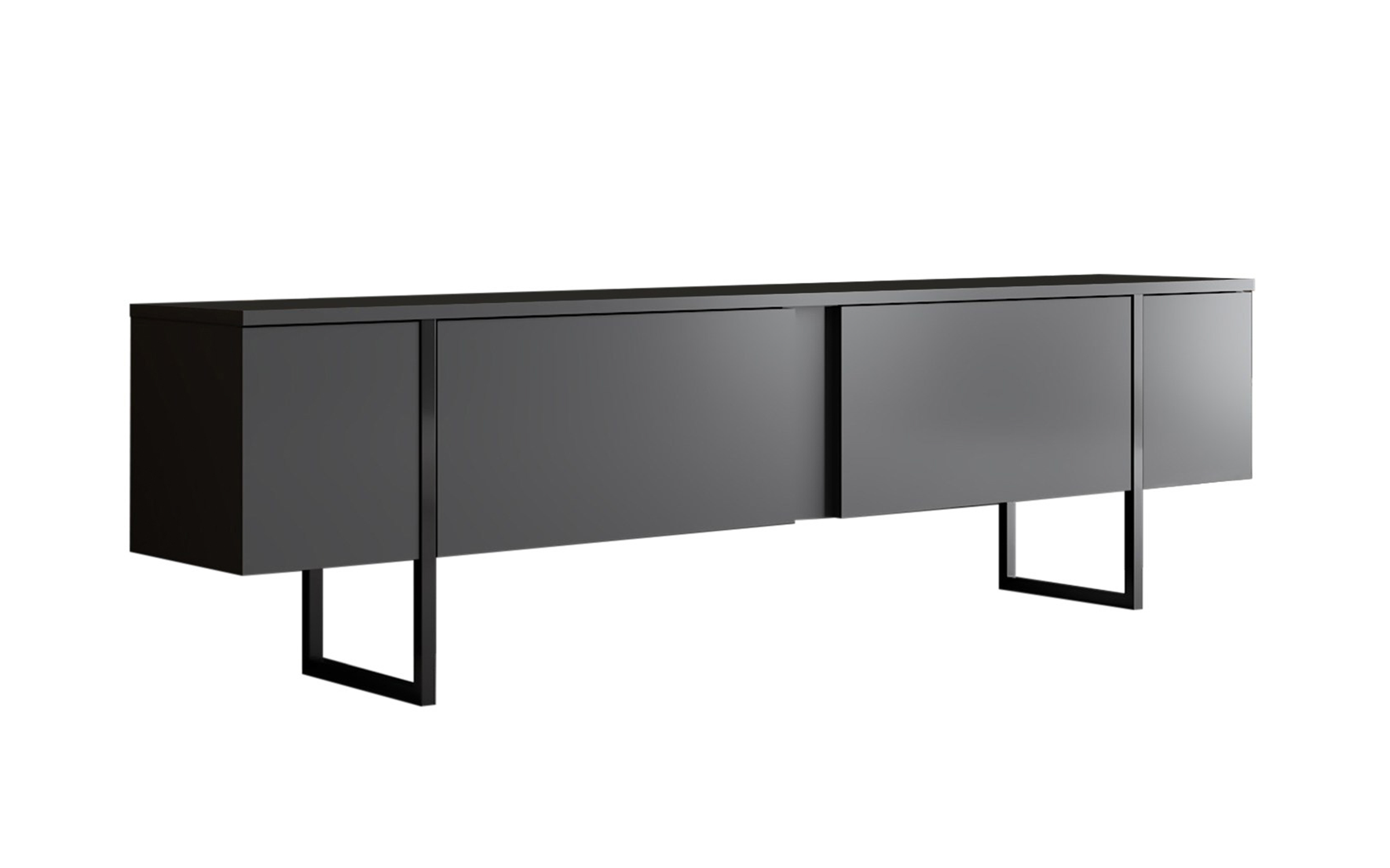 Modul TV Larso, antracit + negru  6