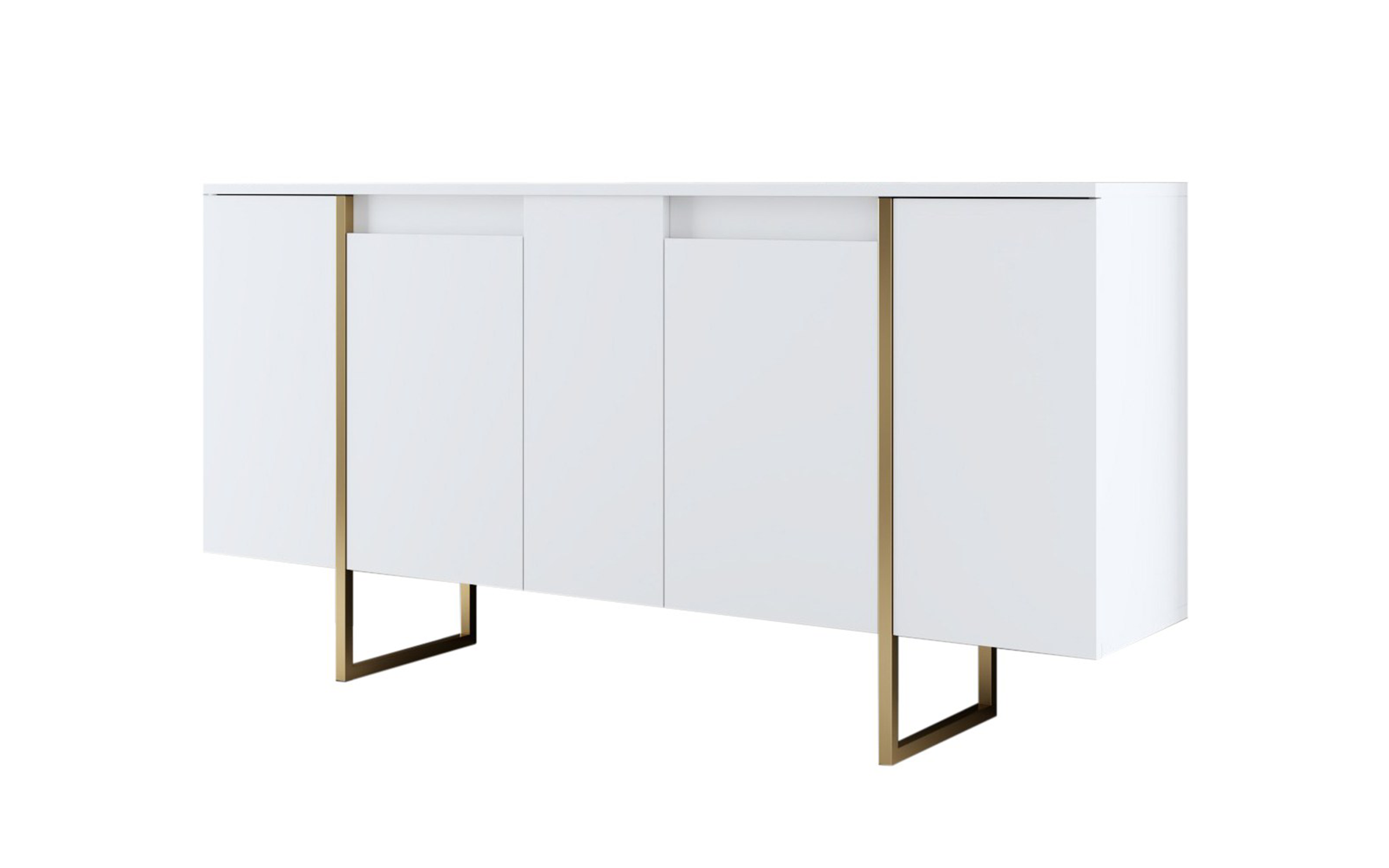 Modul TV Larso M, alb + auriu  7