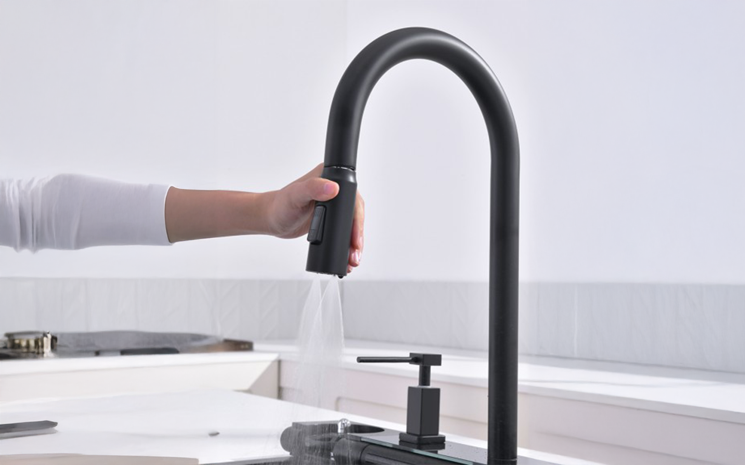 Chiuveta multifunctionala cu robinet 7547PVD, negru  5