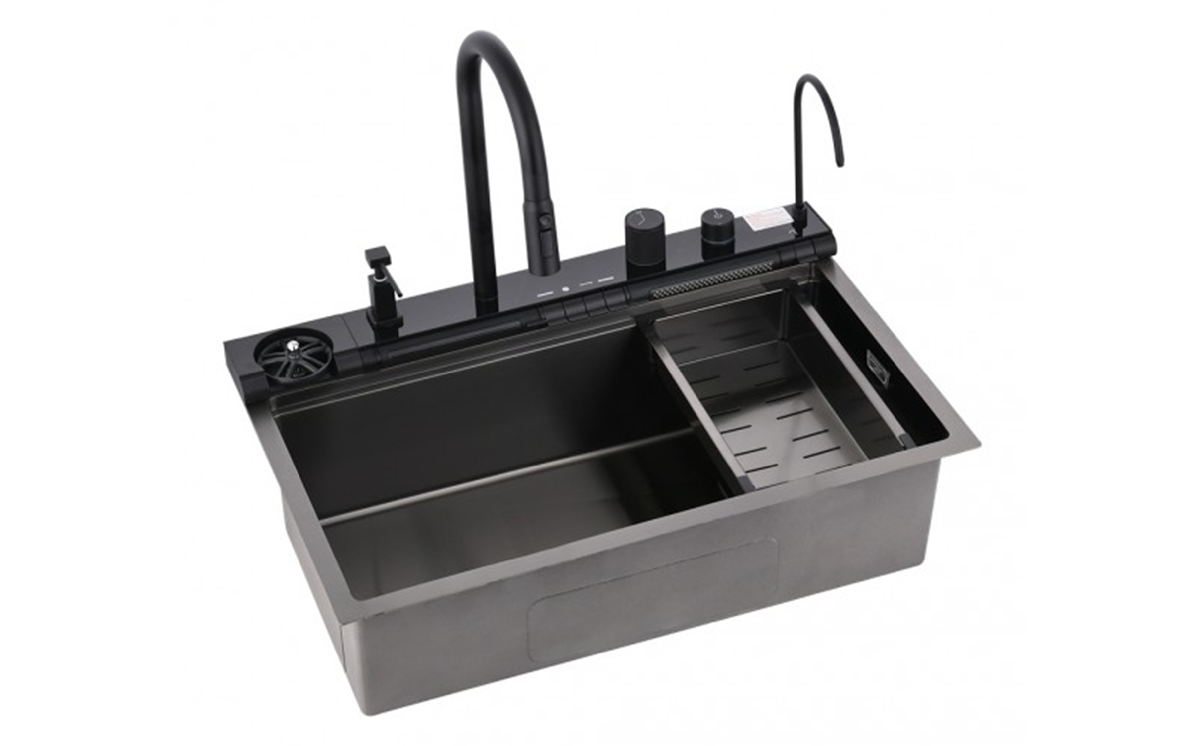 Chiuveta multifunctionala cu robinet 7547PVD, negru  12