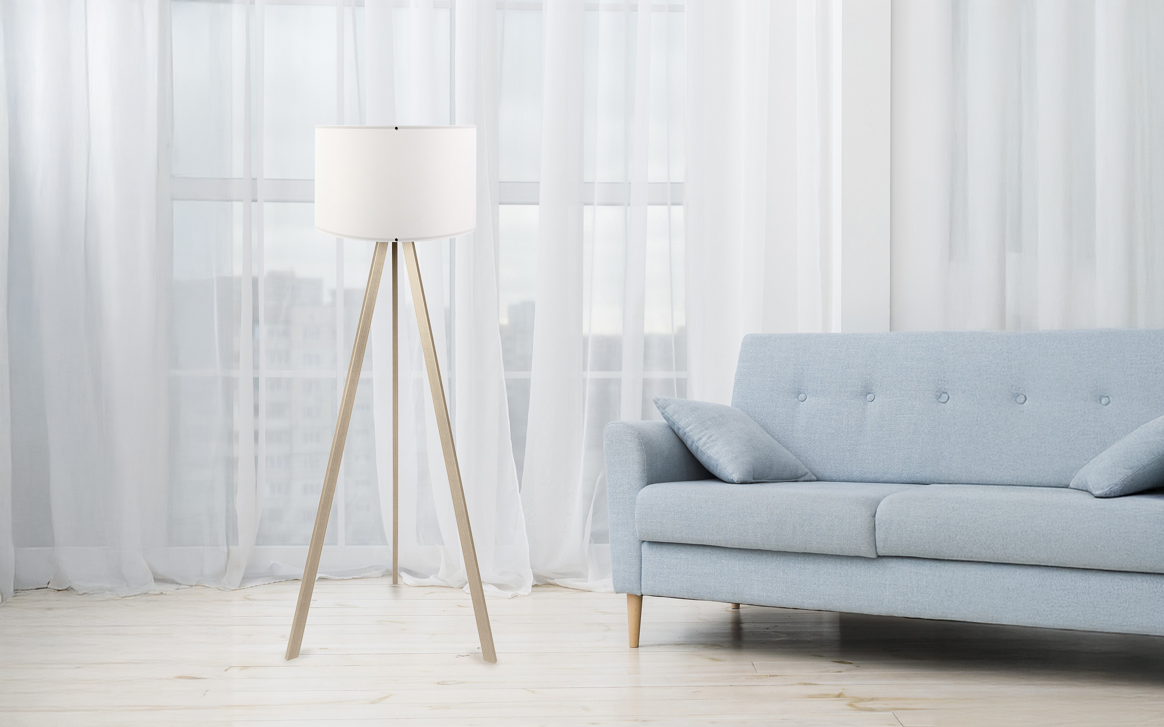 Tip bec: 1xE27/max 40W Lampa de podea, alb  2