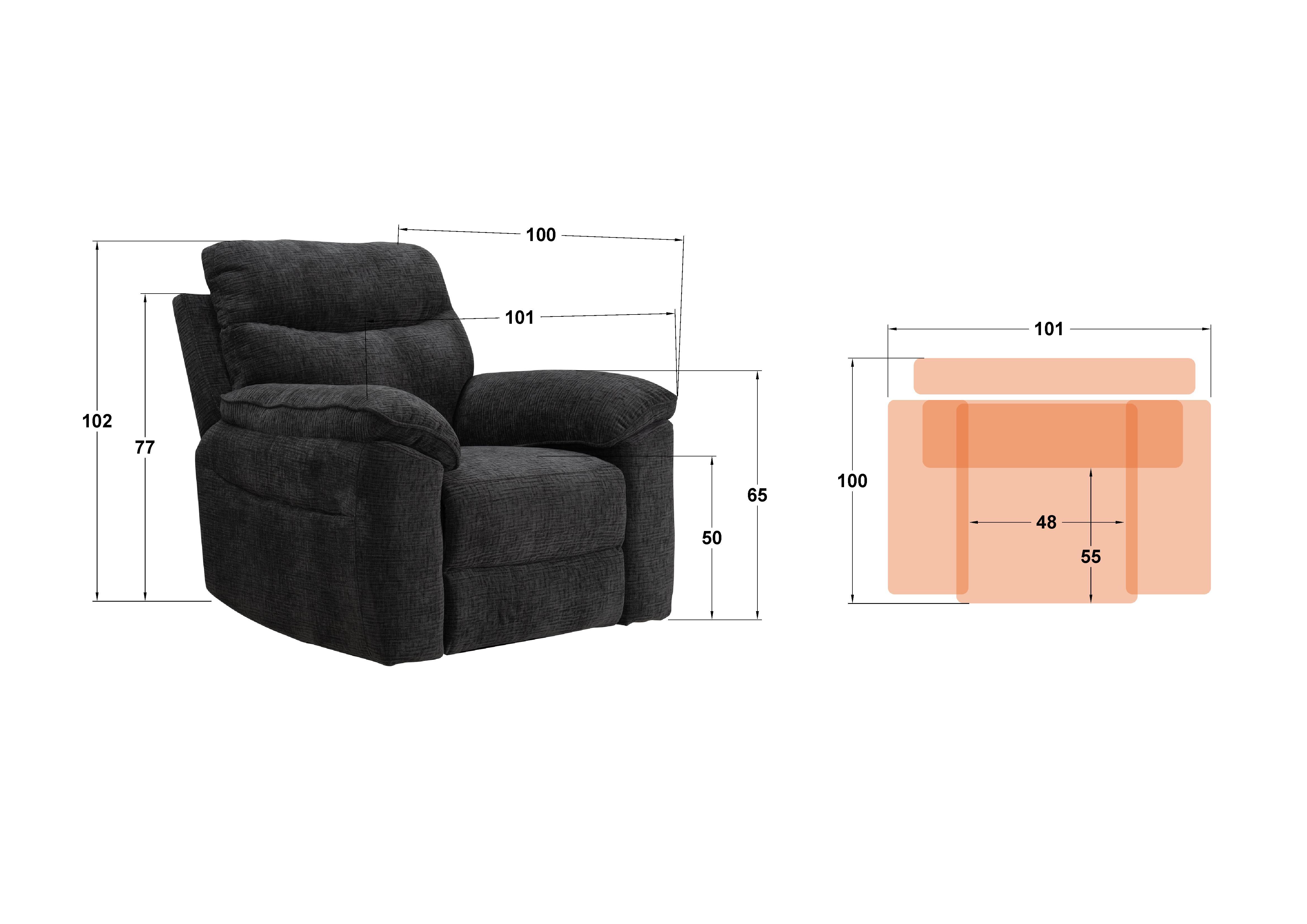 Recliner /fara mecanism/ Adesto, gri  2