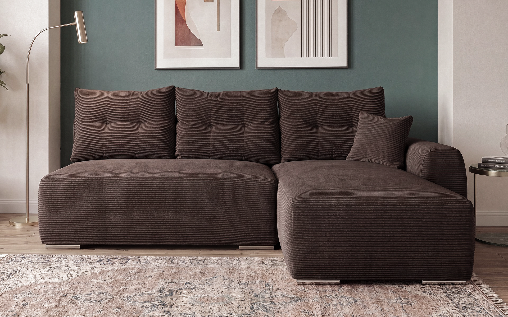 Coltar extensibil Apolo Spring M3, maro inchis  1