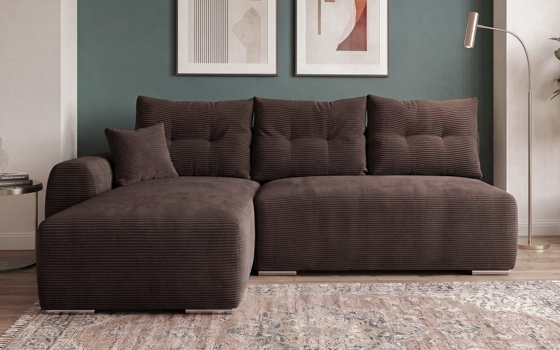 Coltar extensibil Apolo Spring M3, maro inchis  1
