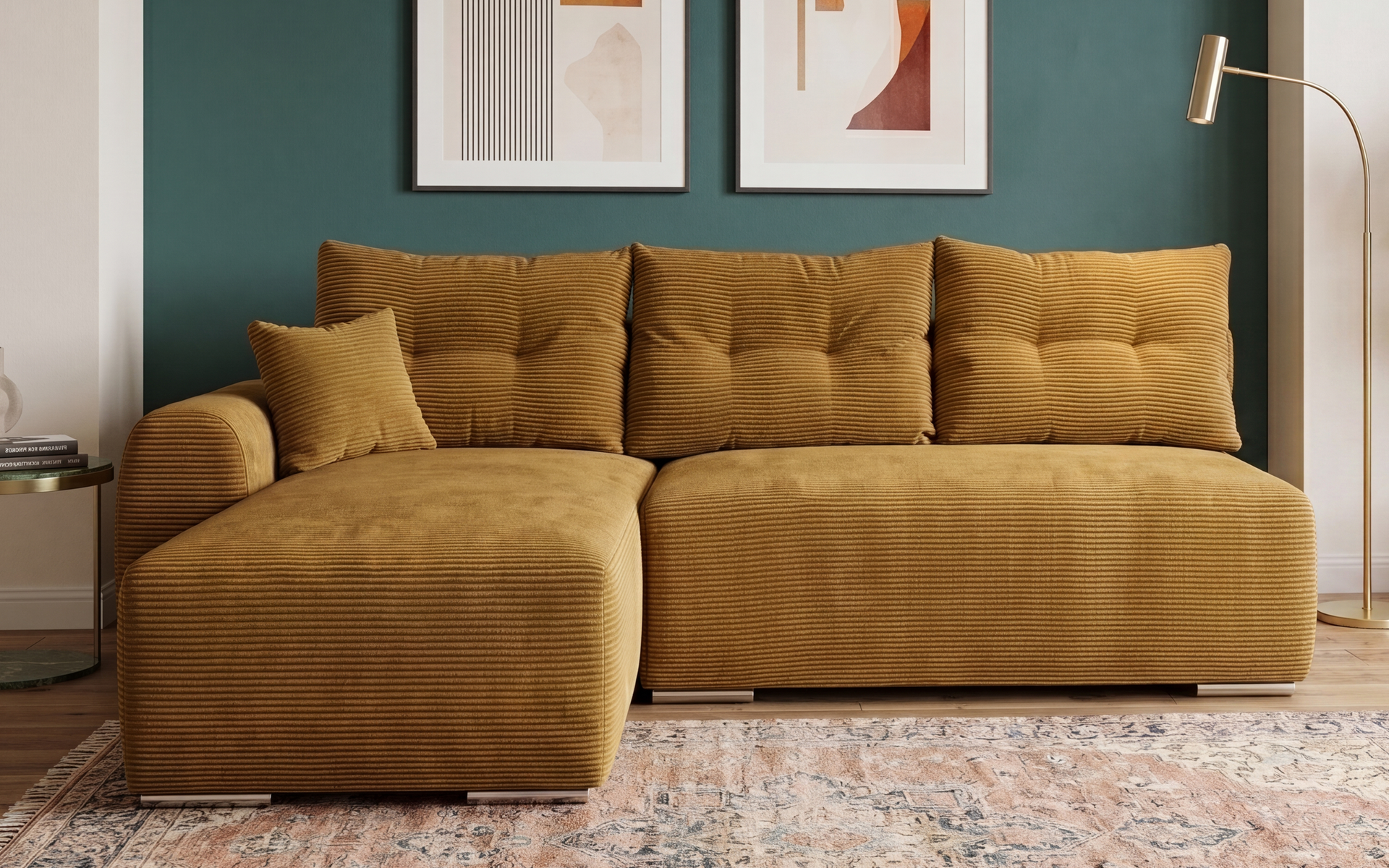 Coltar extensibil Apolo Spring M3, mustar  1