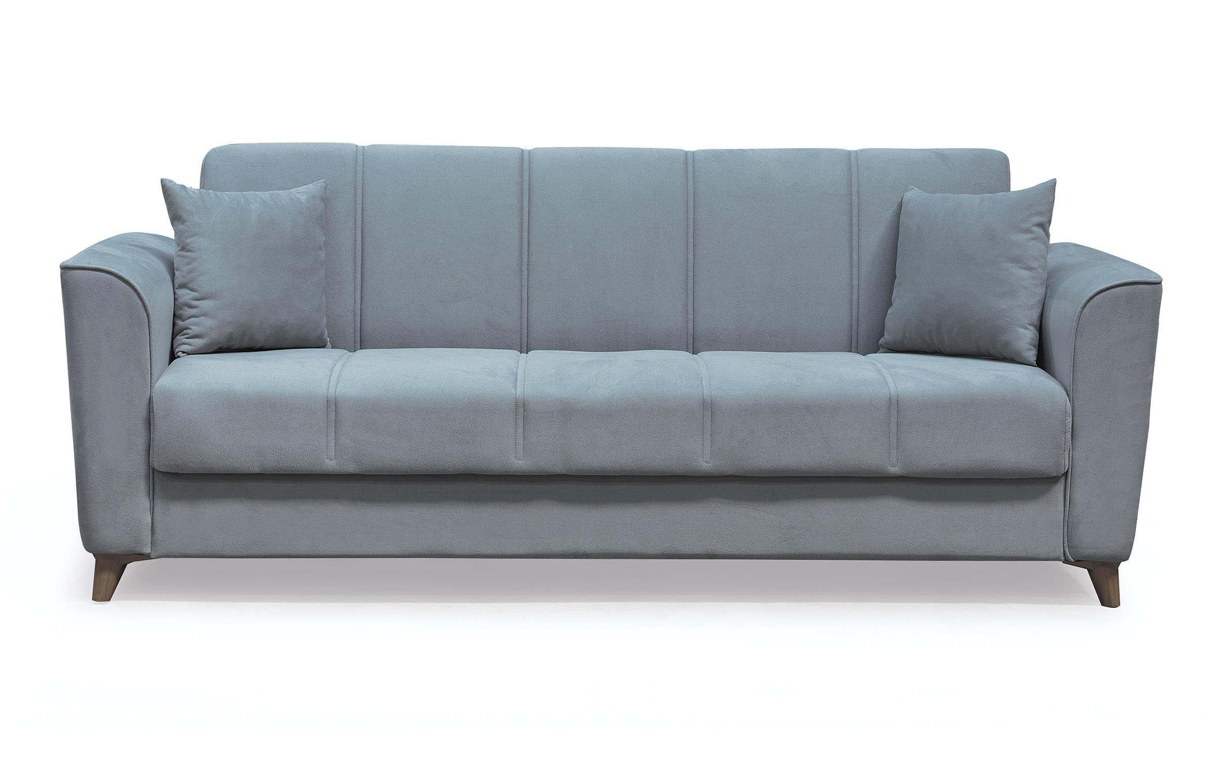 Canapea extensibila click- clack Aremis, gri deschis  2