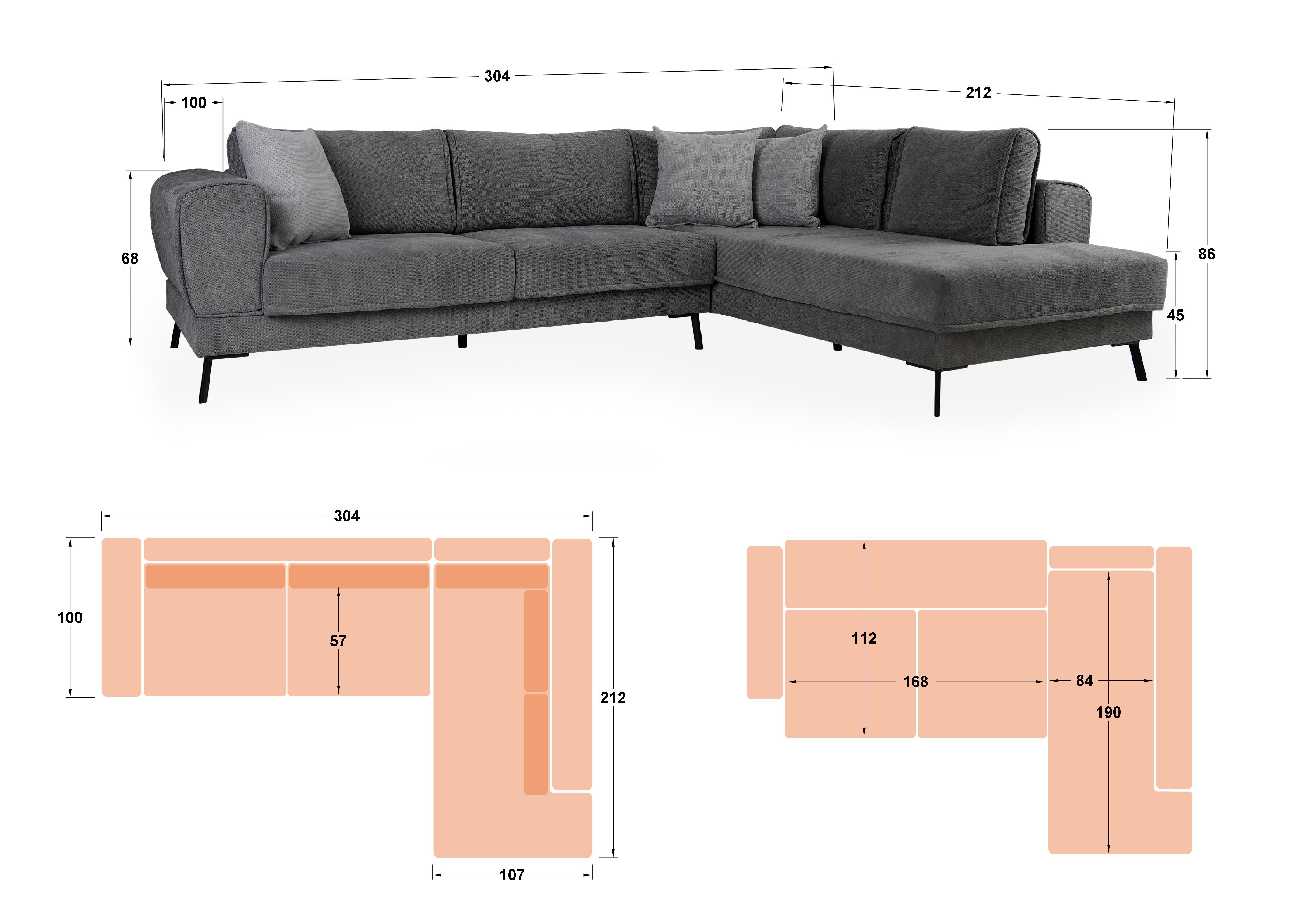 Coltar pentru living Aston,   2
