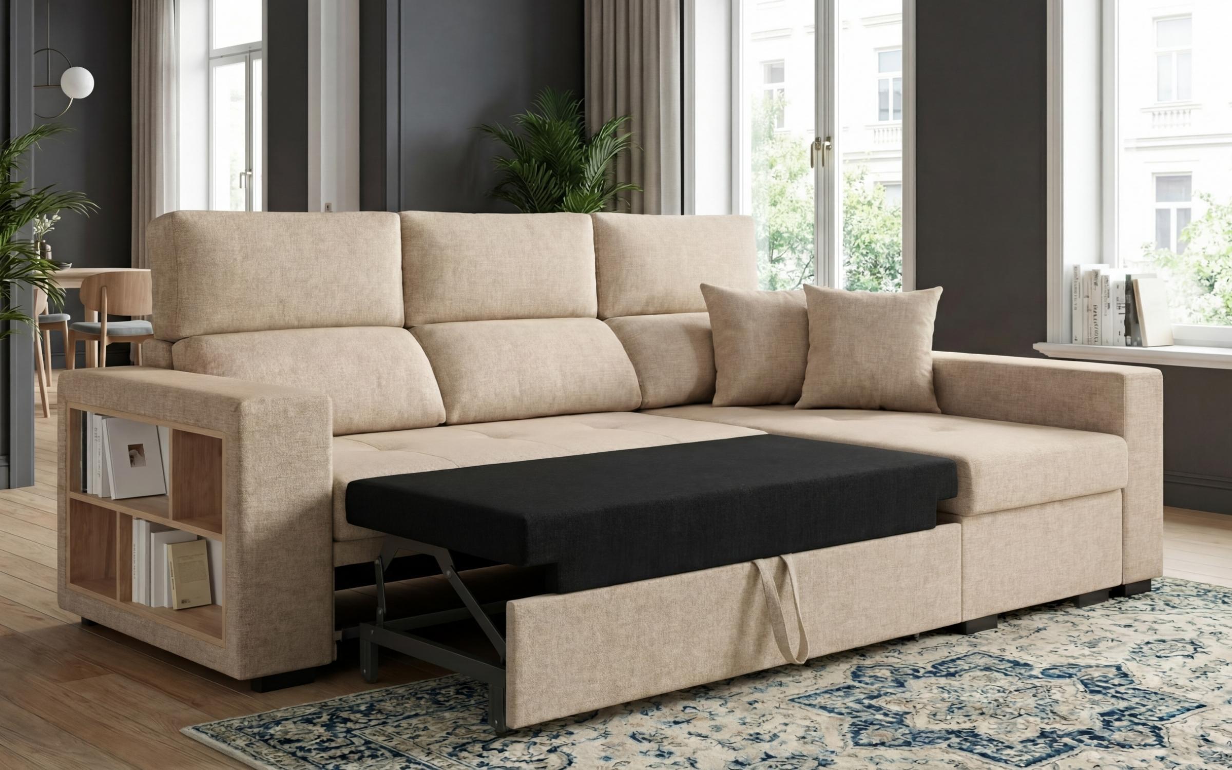 Coltar extensibil cu brat etajera Astor, bej  6