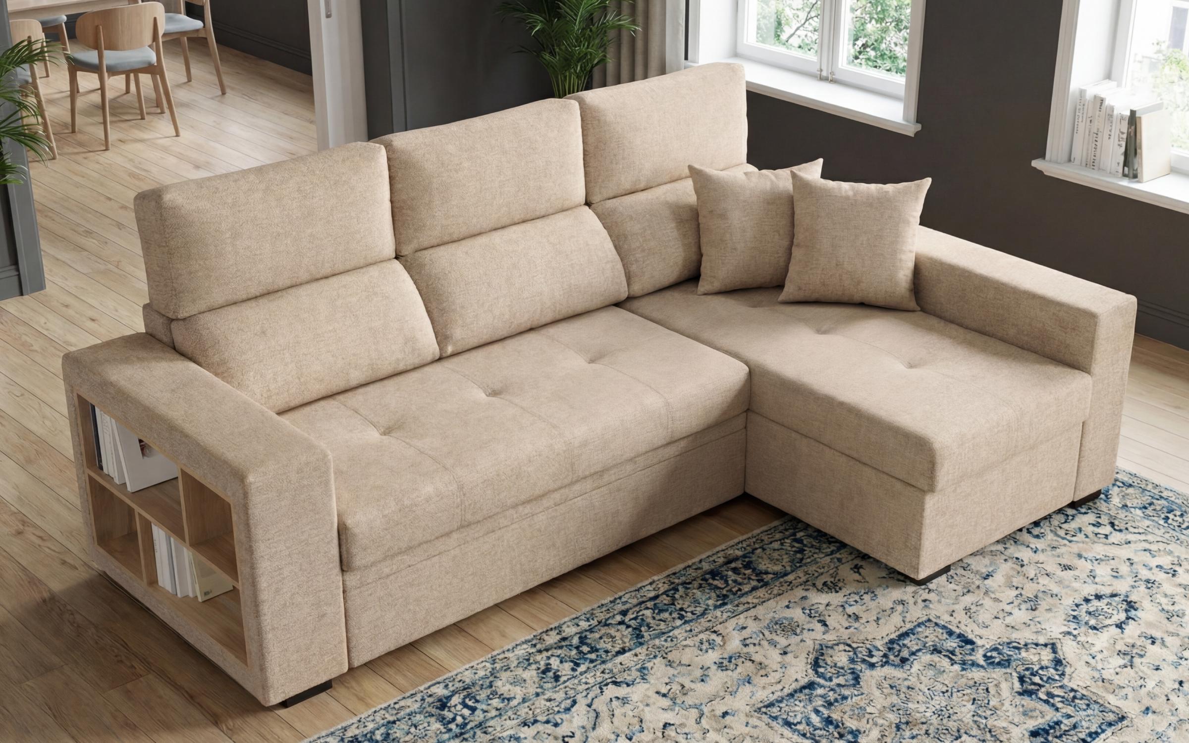 Coltar extensibil cu brat etajera Astor, bej  4