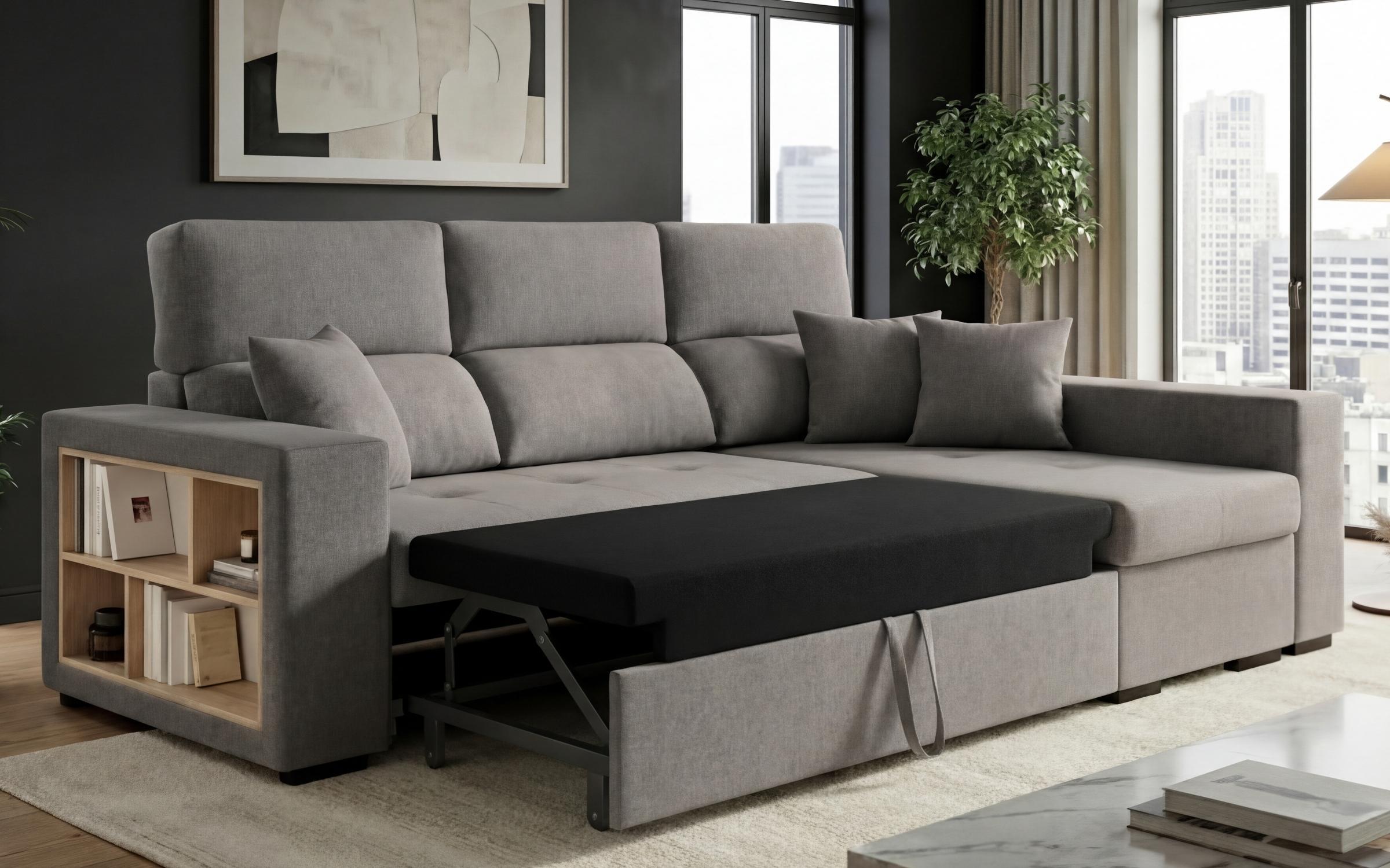 Coltar extensibil cu brat etajera Astor, gri  7