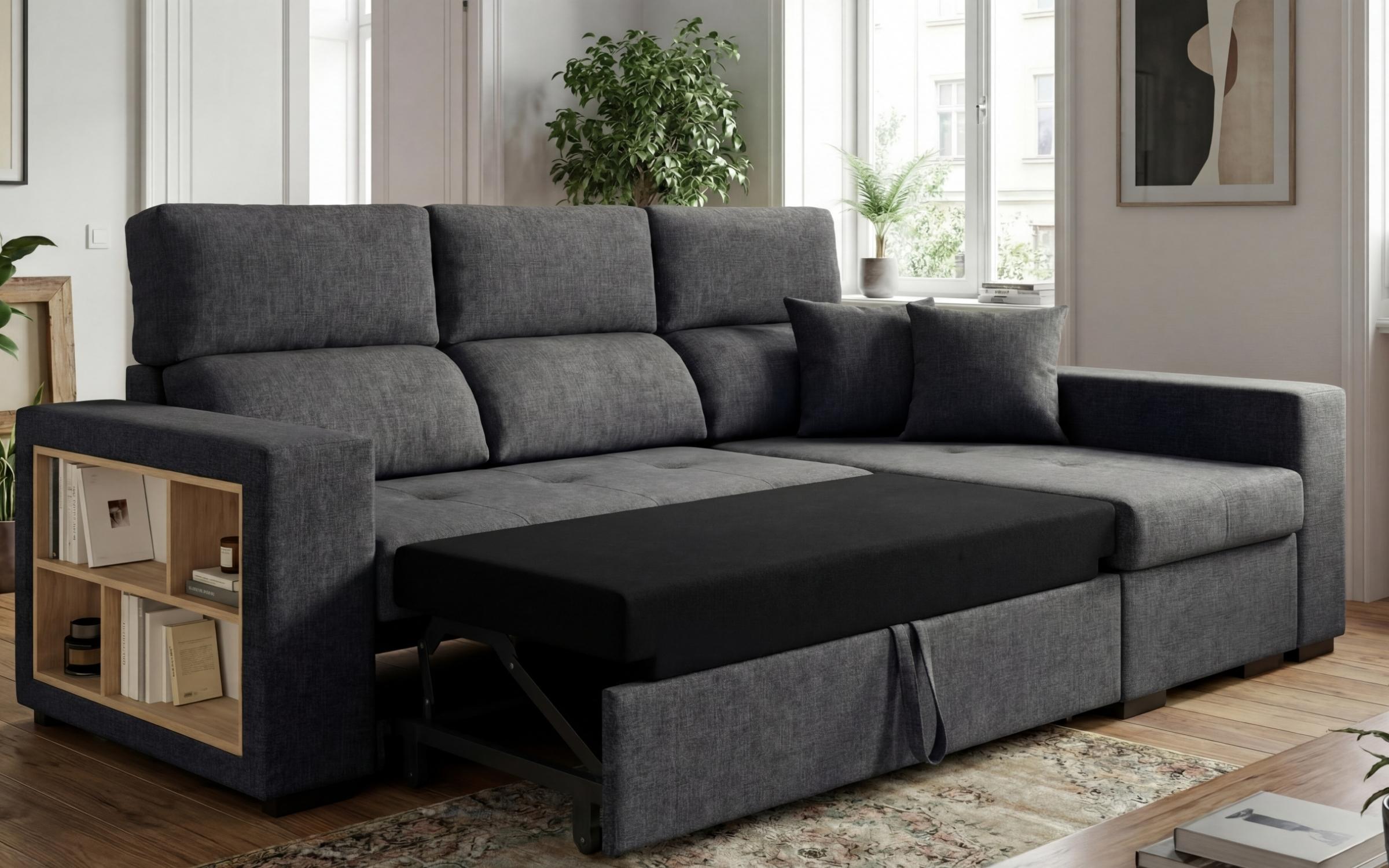 Coltar extensibil cu brat etajera Astor, gri inchis  6