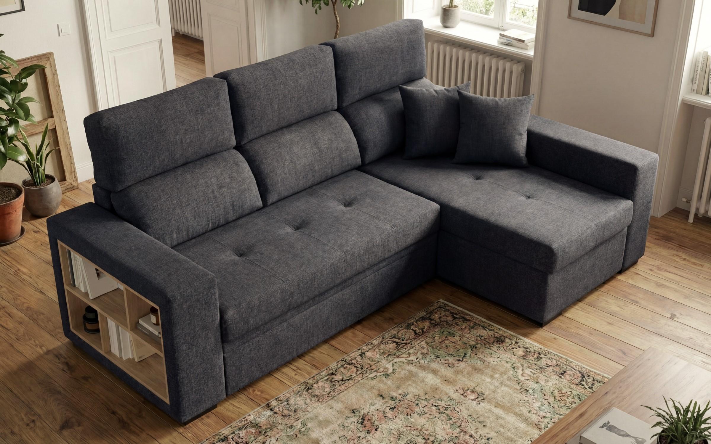 Coltar extensibil cu brat etajera Astor, gri inchis  4
