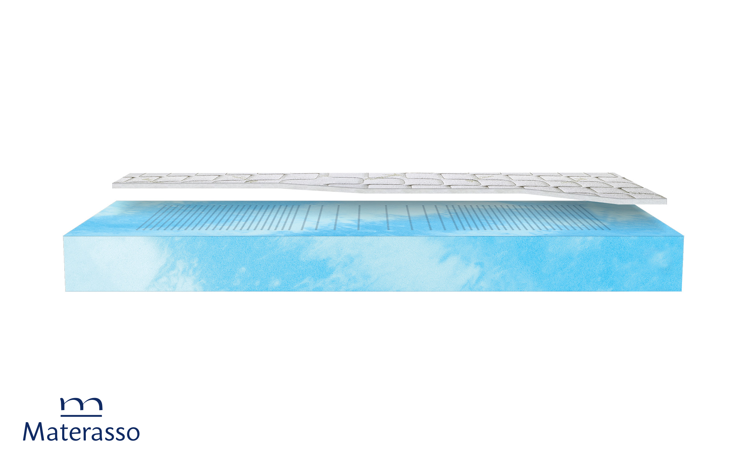 Saltea 160/200, cu doua fete Blue Lagune, alb  4