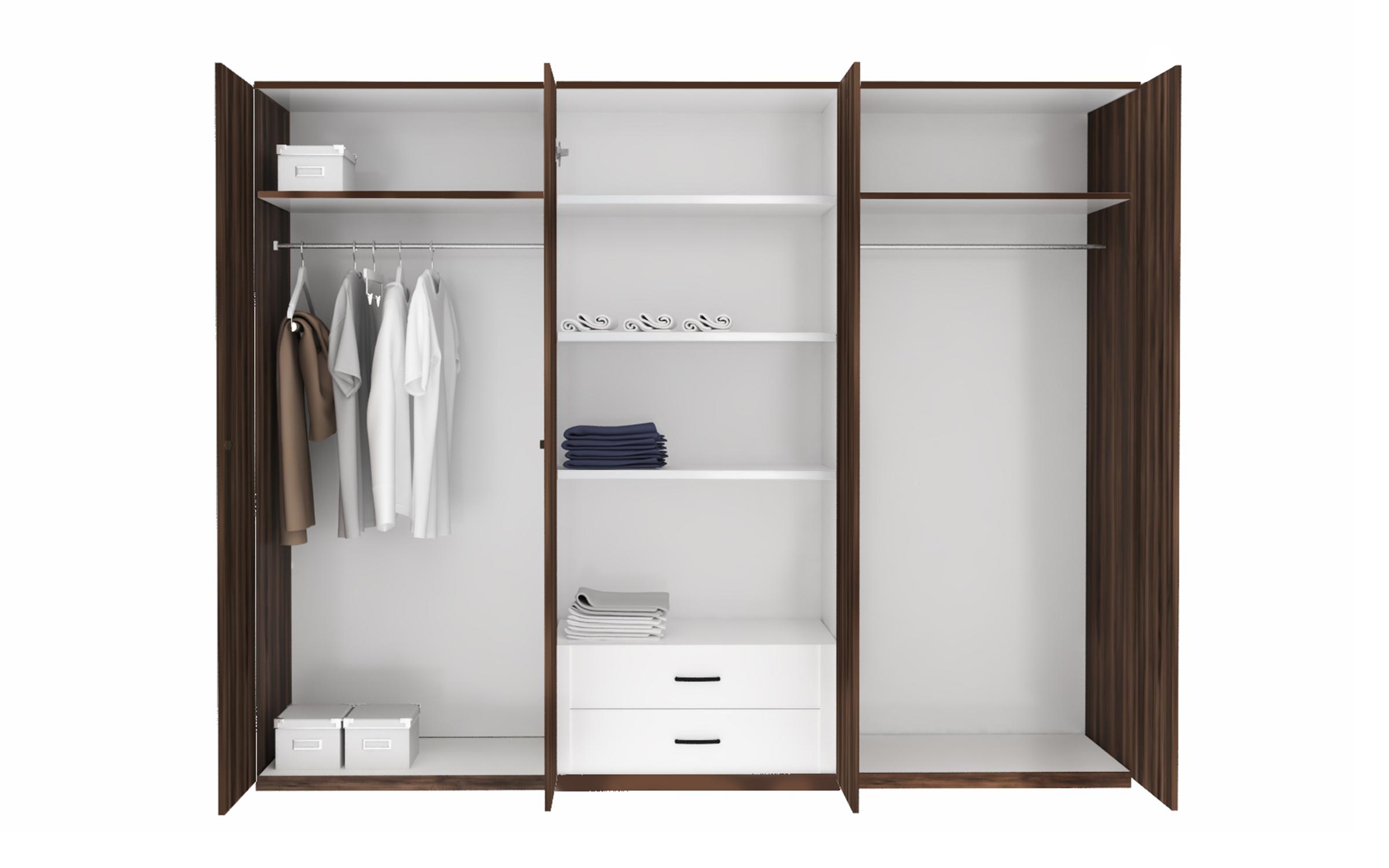 Set dormitor 160/200 Sielo, stejar Tabacco + decor marmura alba  11