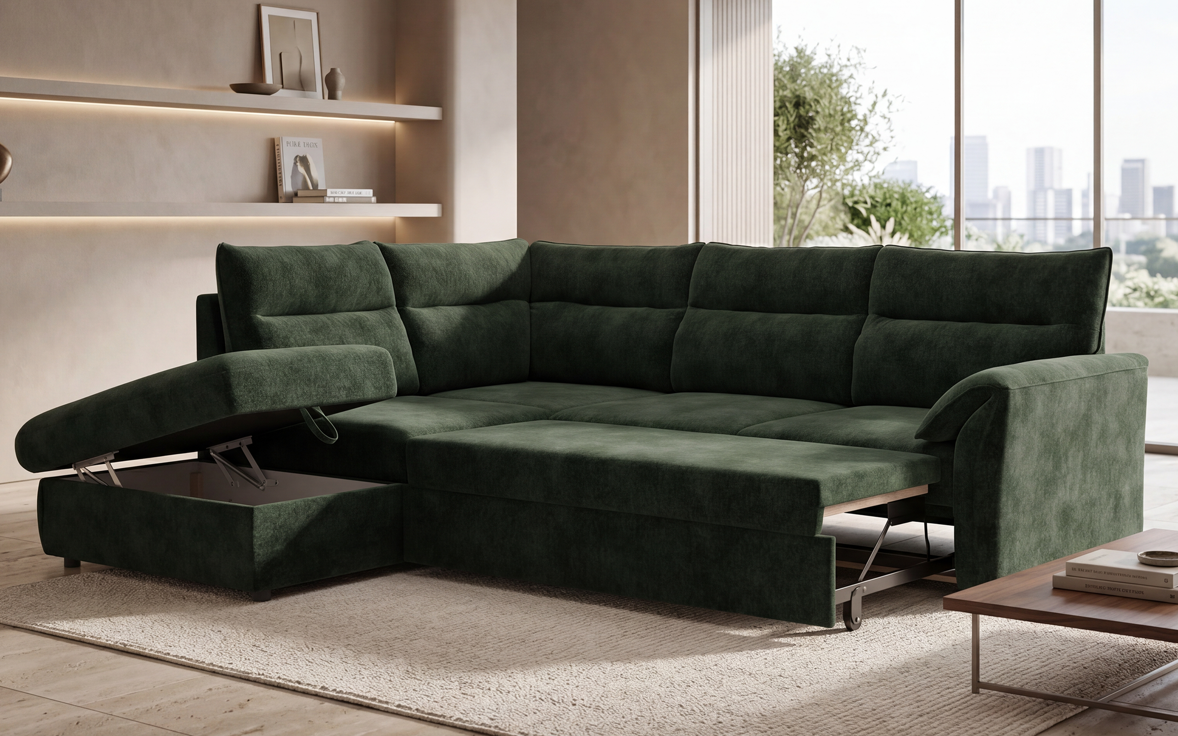 Coltar extensibil Parmo, verde inchis  4