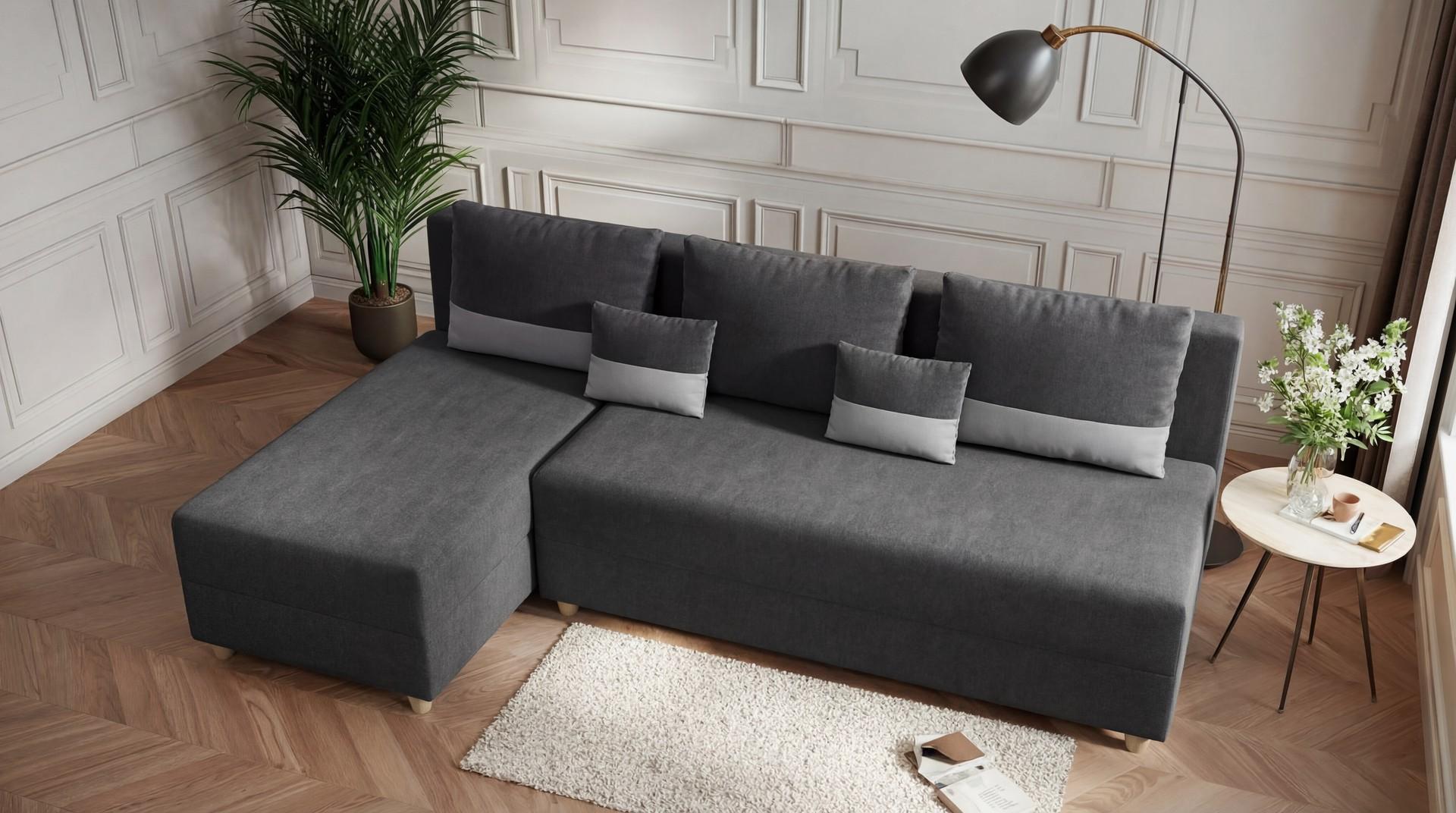 Coltar extensibil Dafini, gri inchis + gri deschis  4