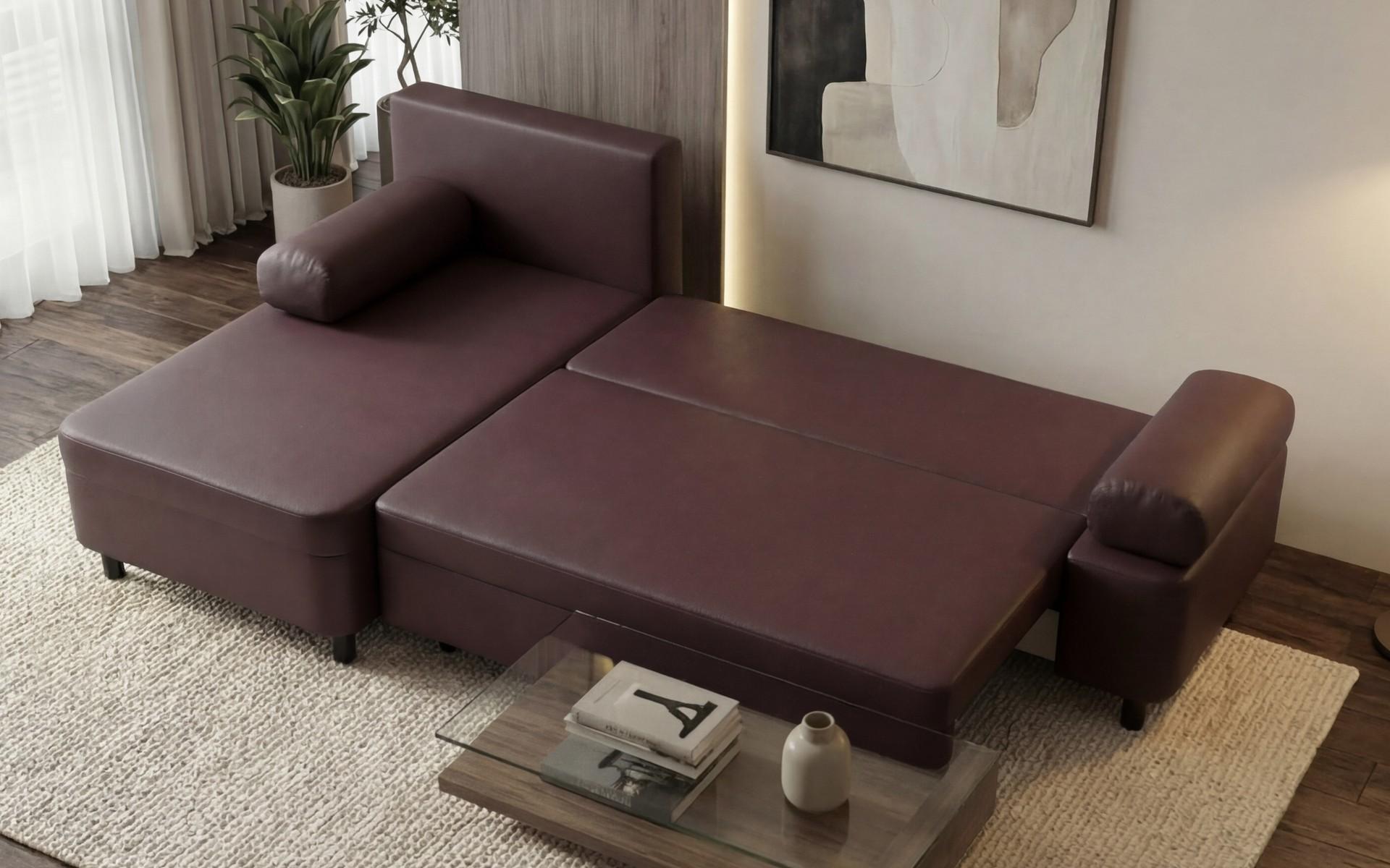 Coltar extensibil Delano, bordo + gri-bej  7