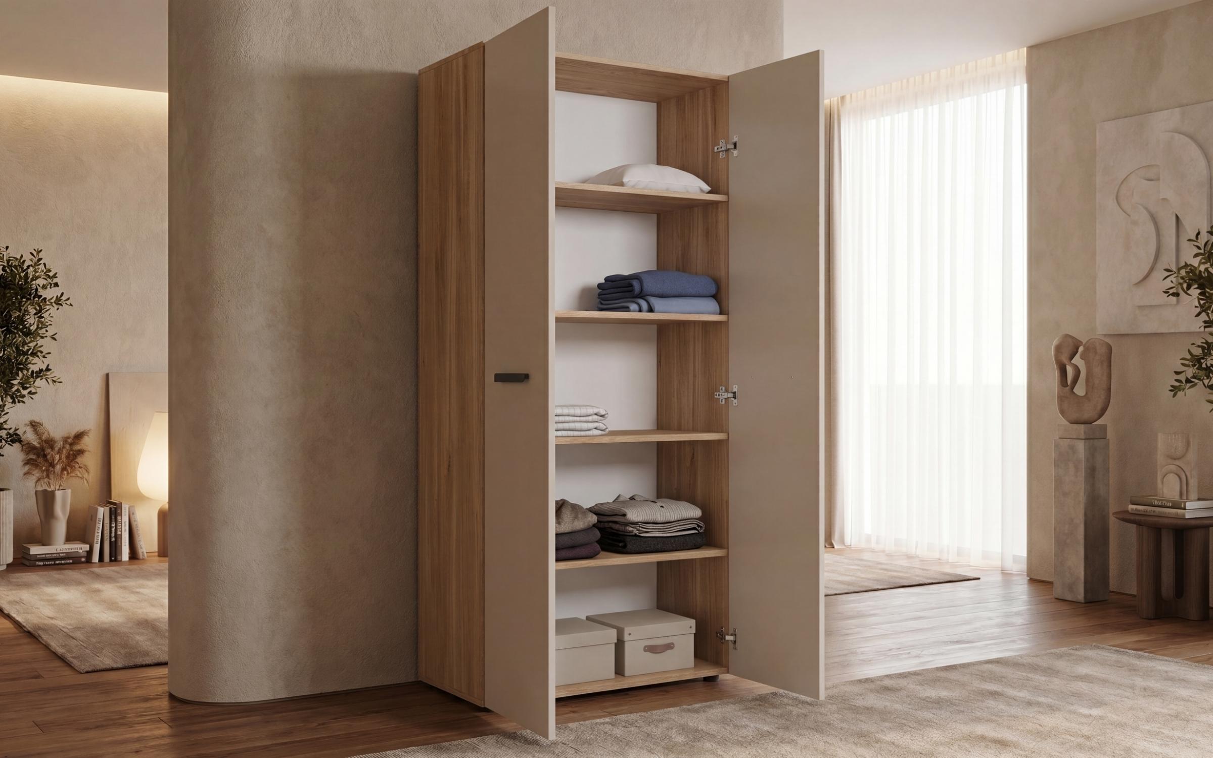 Dulap cu doua usi Diel C, casmir + stejar Castello honey  3